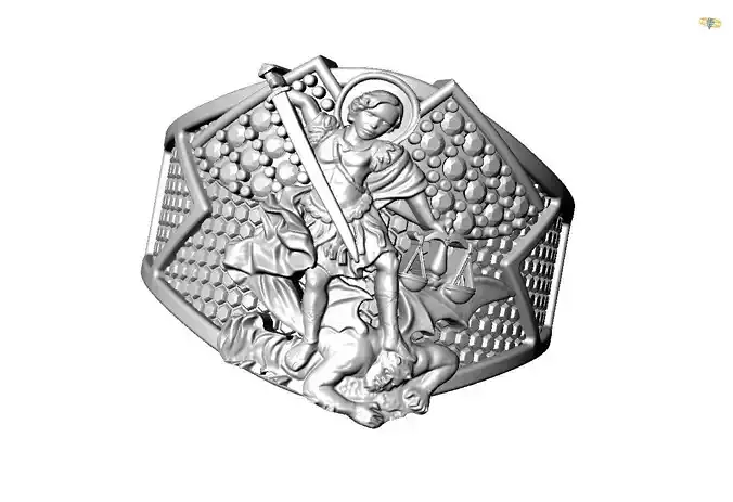 Archangel Michael Ring 3D print model