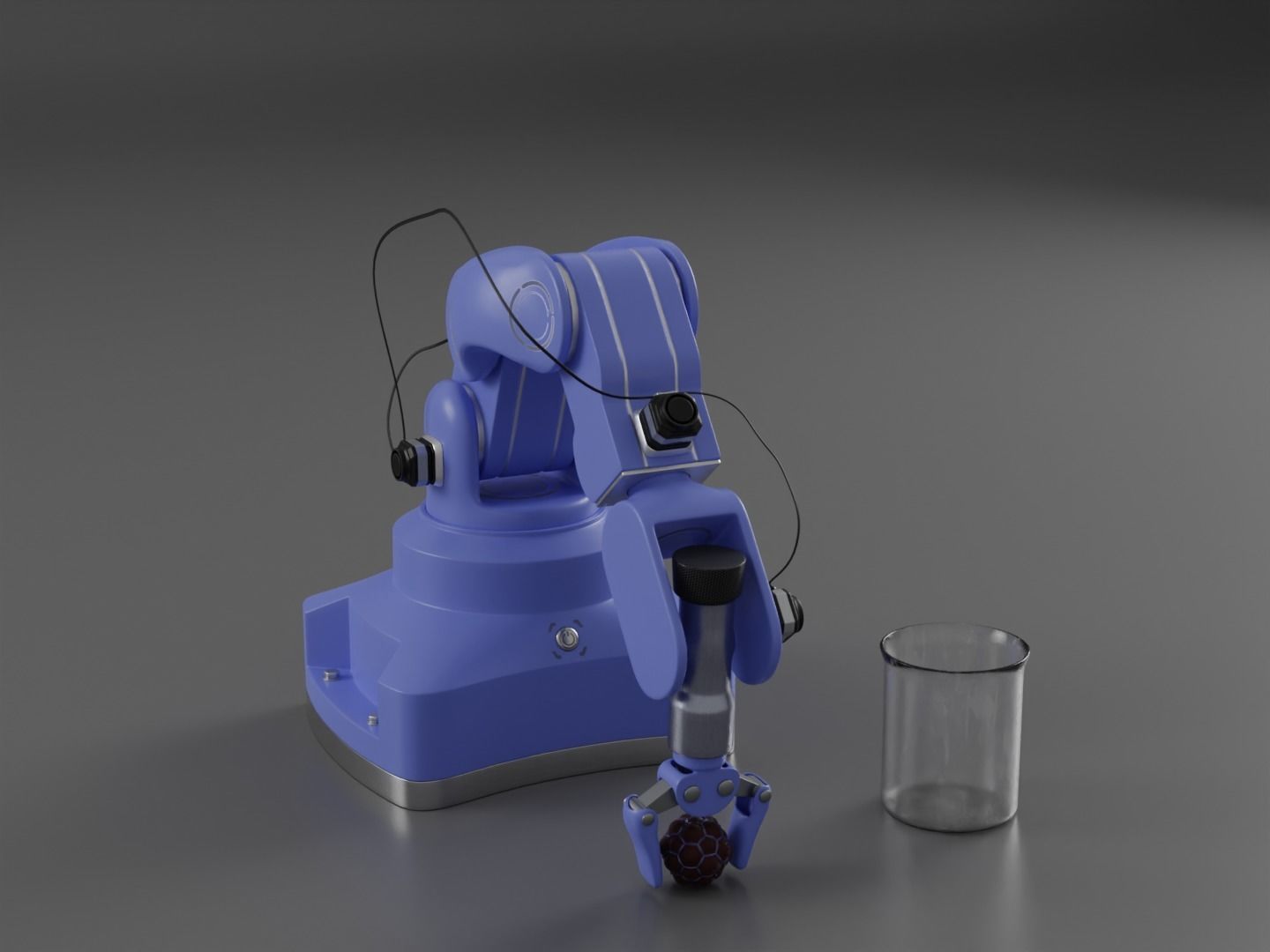 Robot arm rigged 3D model_4
