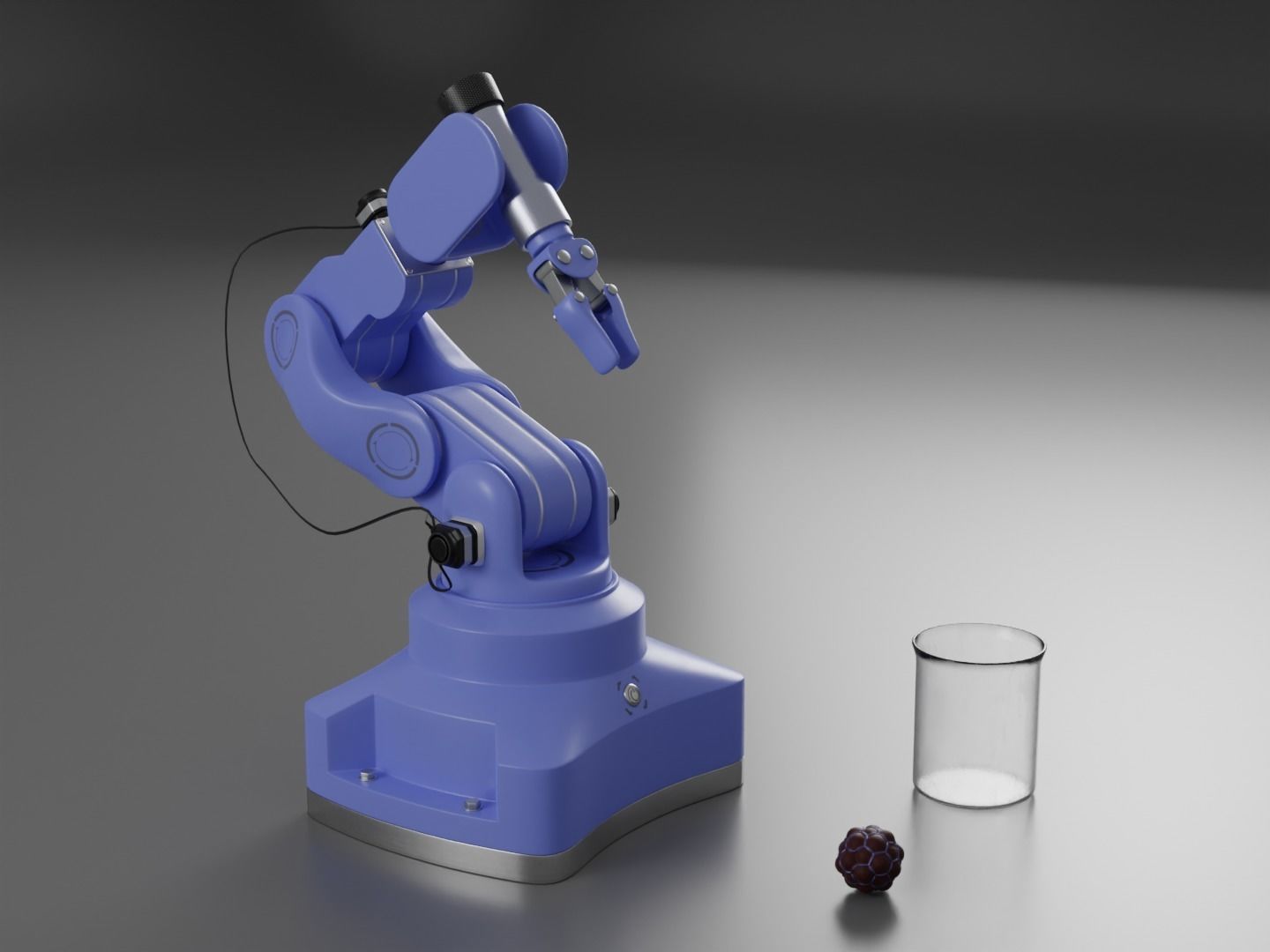 Robot arm rigged 3D model_1