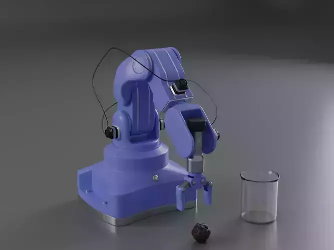 Robot arm rigged 3D model