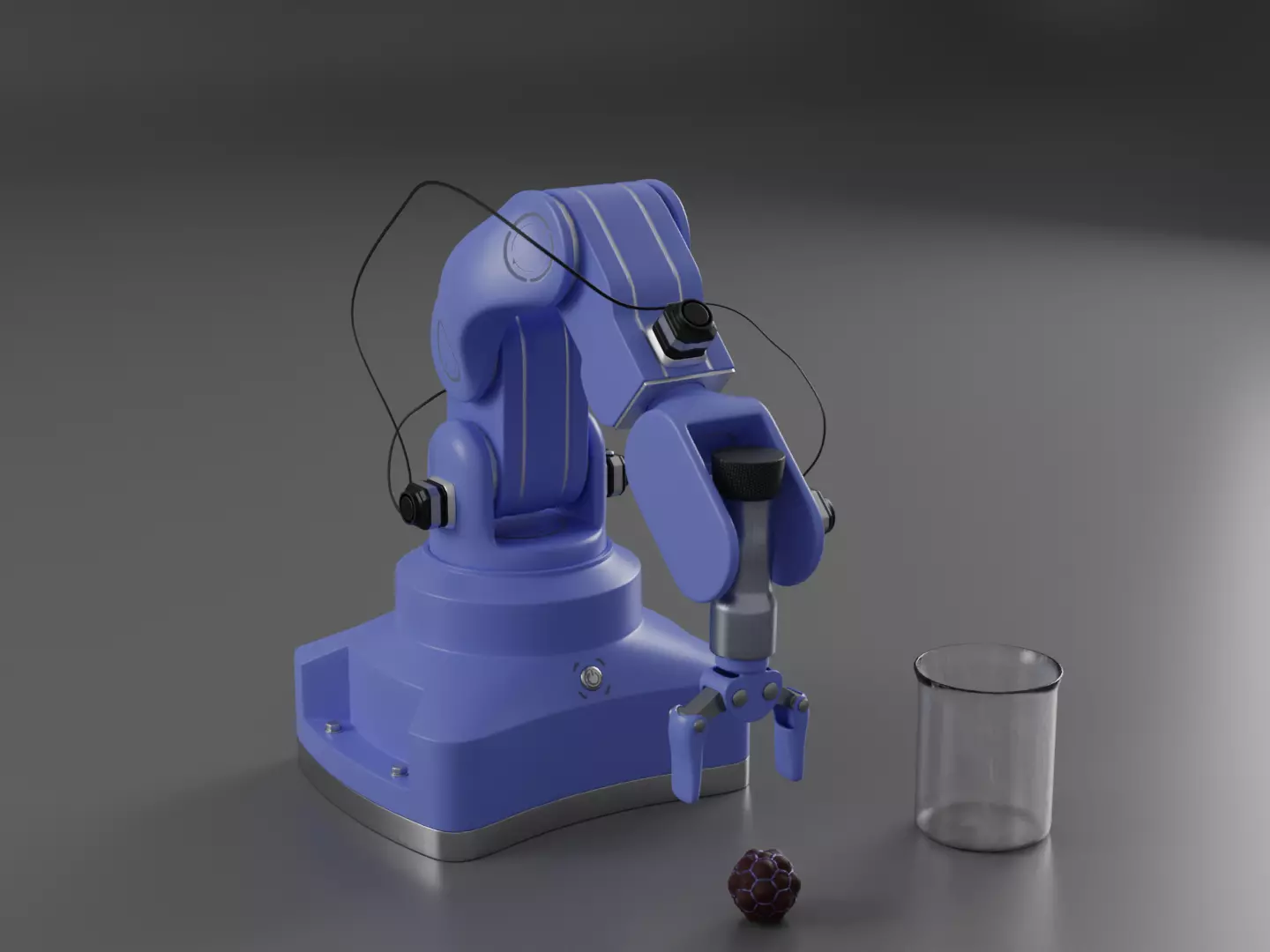 Robot arm rigged 3D model_0