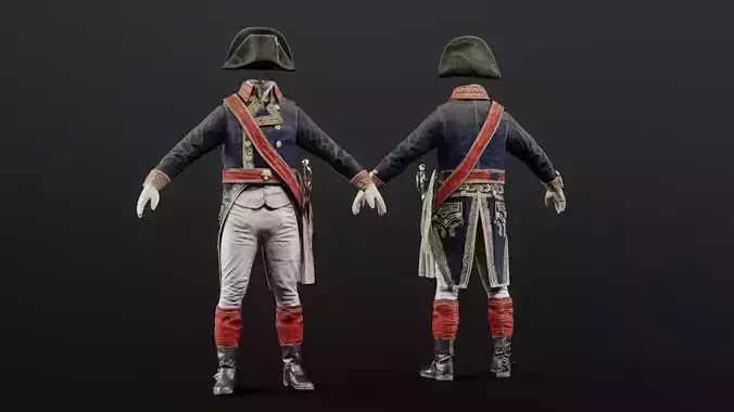 Soldier Napoleon General 3D model