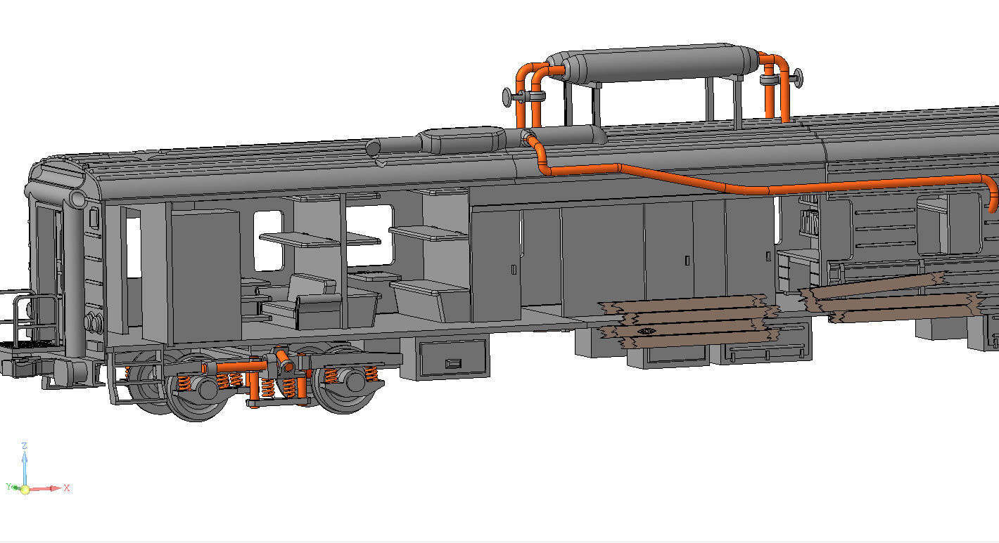 Locomotive wagon from Metro Exodus 3D print model_8