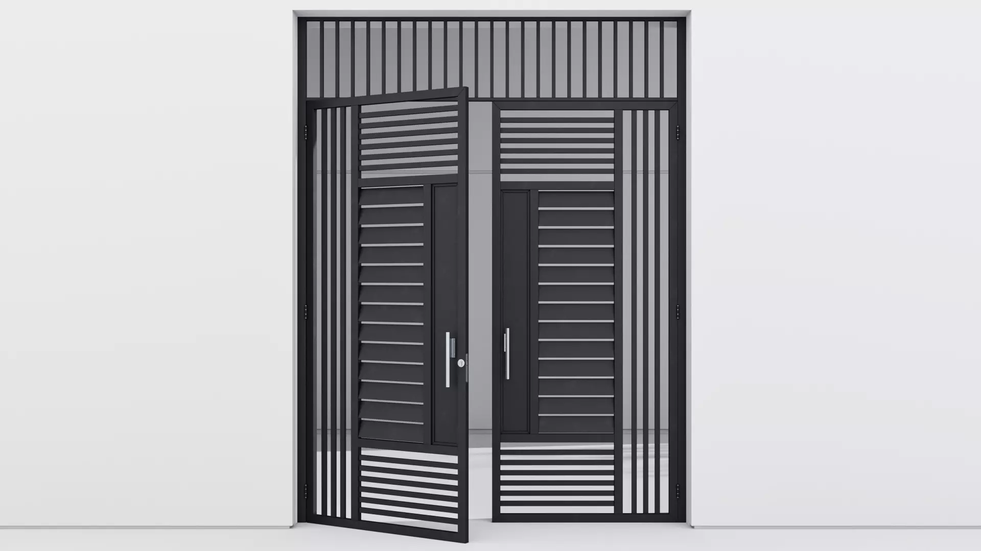 Aluminium door 55 3D model_0