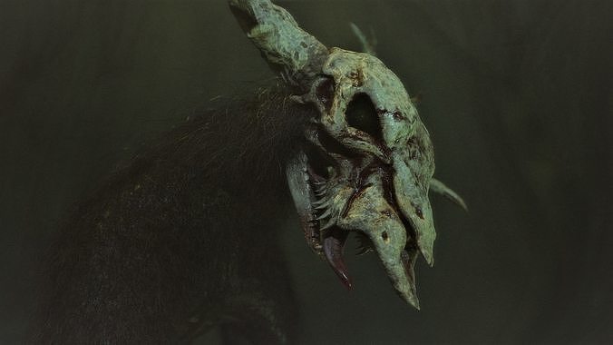 WENDIGO deer with antlers and horns 3D print model