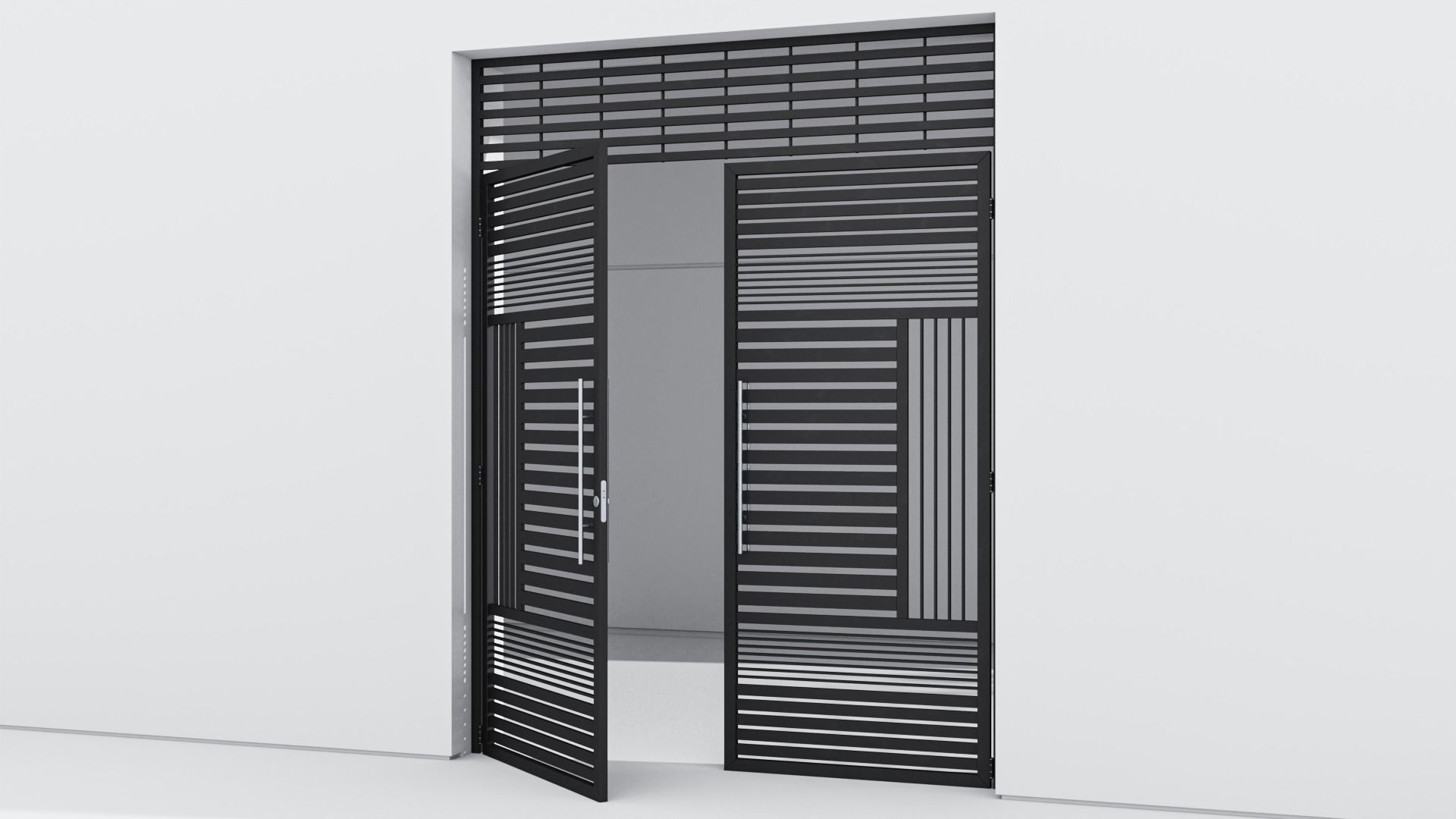 Aluminium door 56 3D model_2