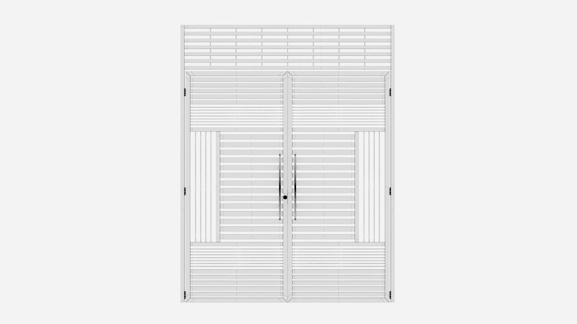 Aluminium door 56 3D model_6