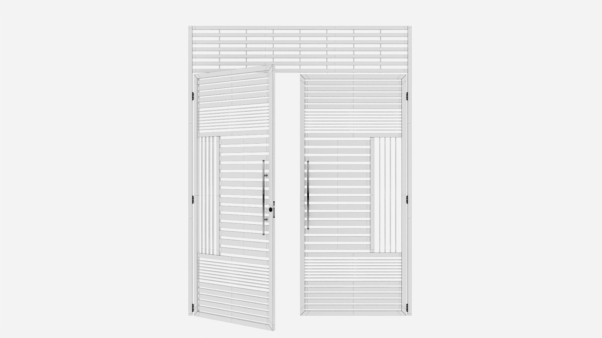 Aluminium door 56 3D model_5