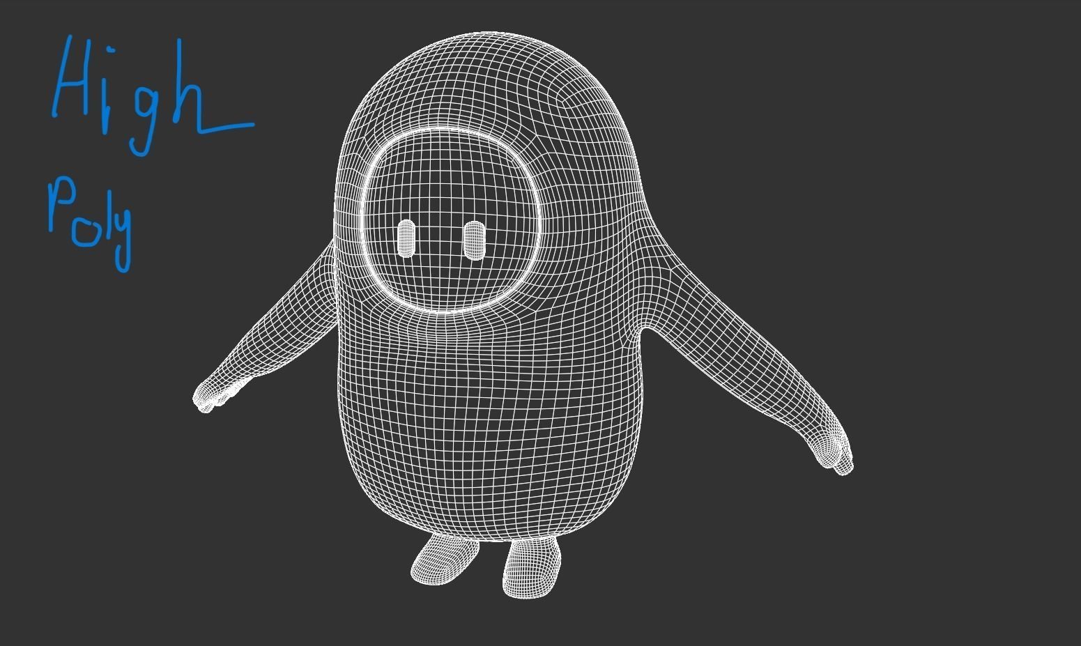 FallGuy 3d Model toy Low-poly 3D model_5