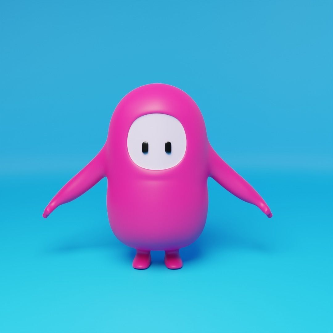 FallGuy 3d Model toy Low-poly 3D model_2