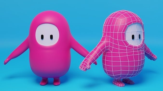 FallGuy 3d Model toy Low-poly 3D model