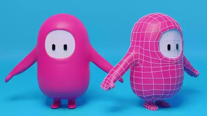 FallGuy 3d Model toy Low-poly 3D model