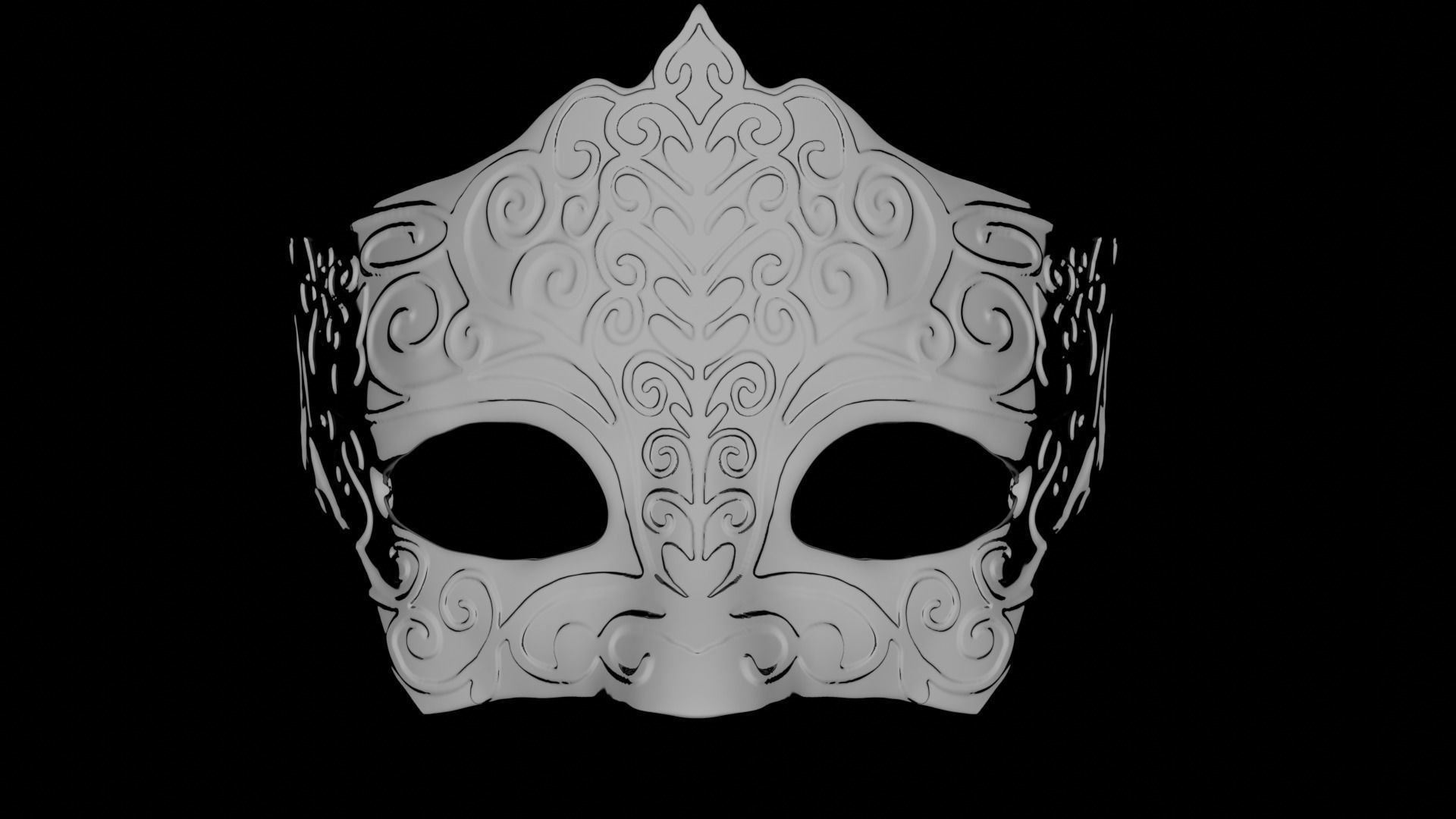 Masquerade Carnival Mask 3D print model_1