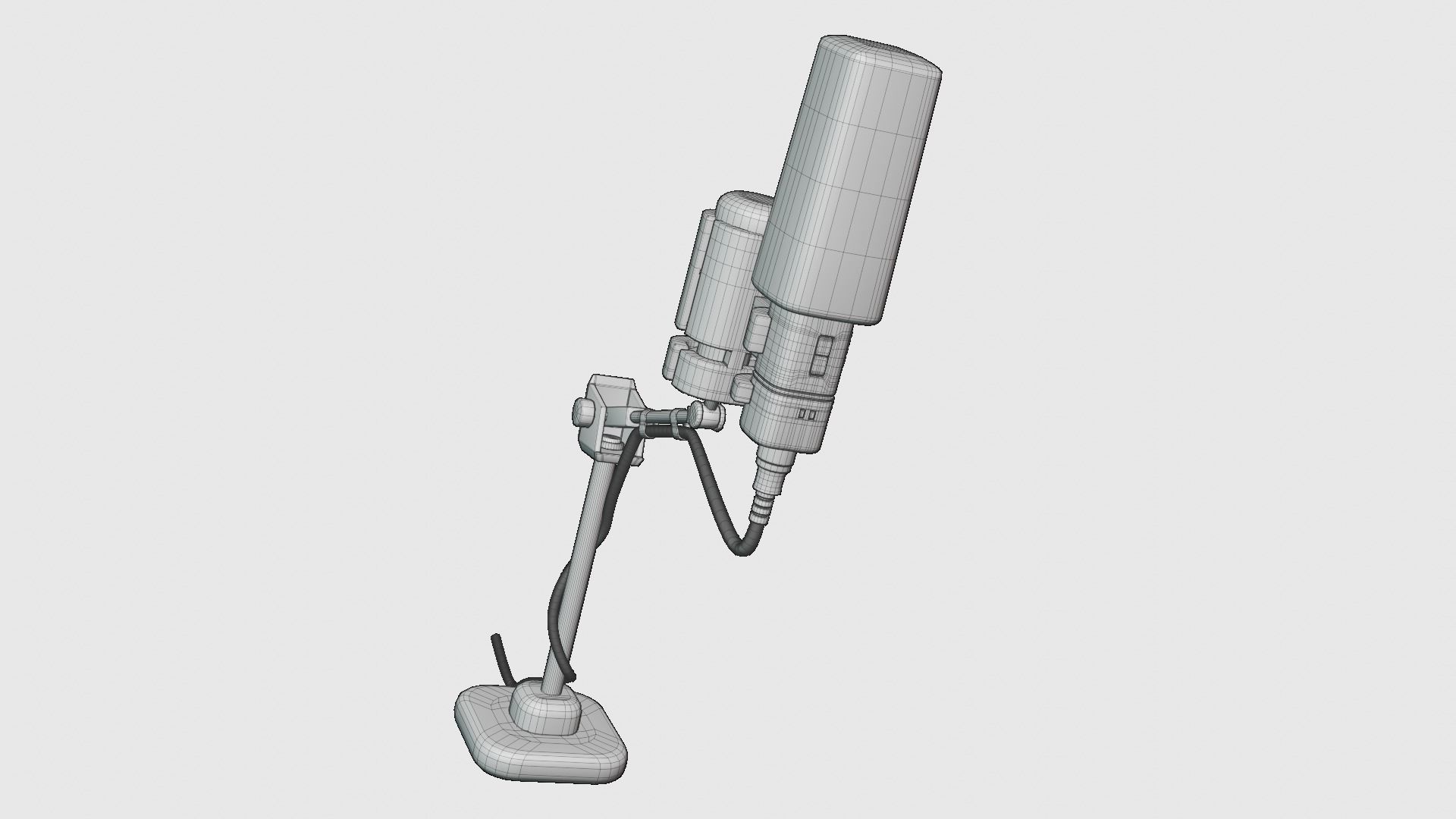 Podcast Microphone 3D model_6