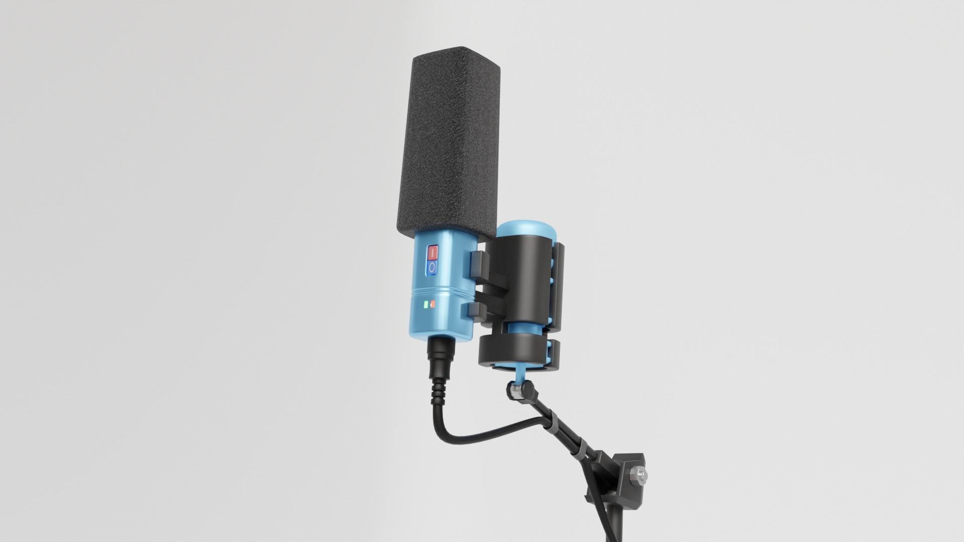Podcast Microphone 3D model_2
