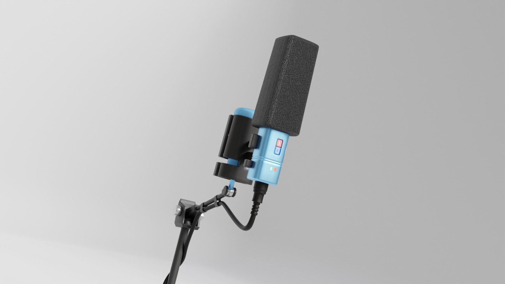 Podcast Microphone 3D model_1