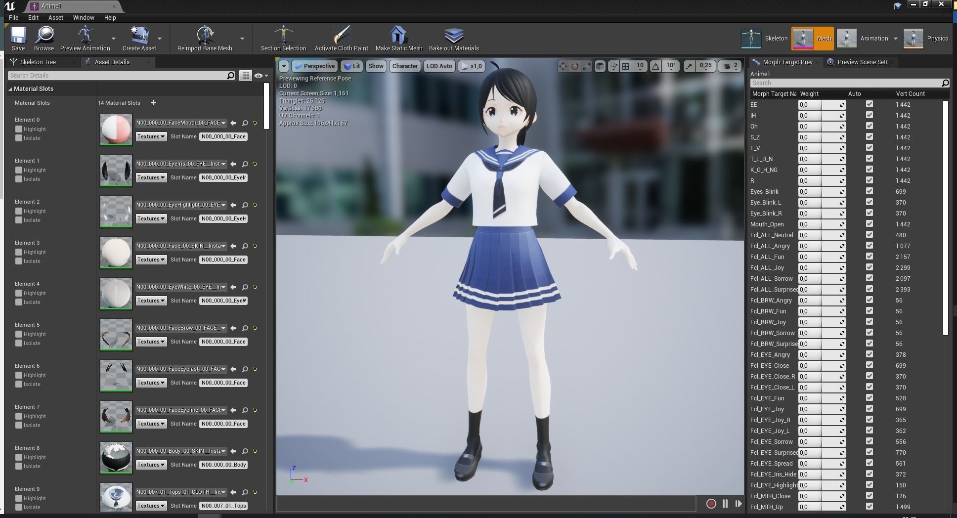 VRM girl Asian Woman RealTime japanese korean Female 3D VRCHAT Low-poly 3D model_16