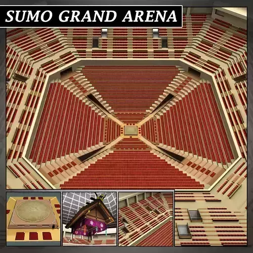 Sumo arena grand hall dojo 3D model