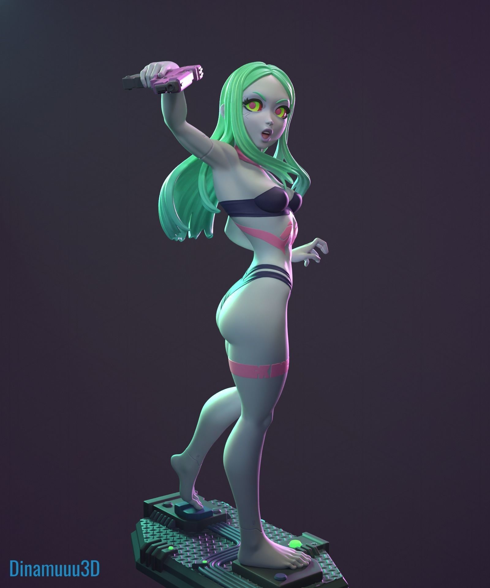 Rebecca Cyberpunk Edgerunners Multi Versions SFW NSFW STL 3D print model_6