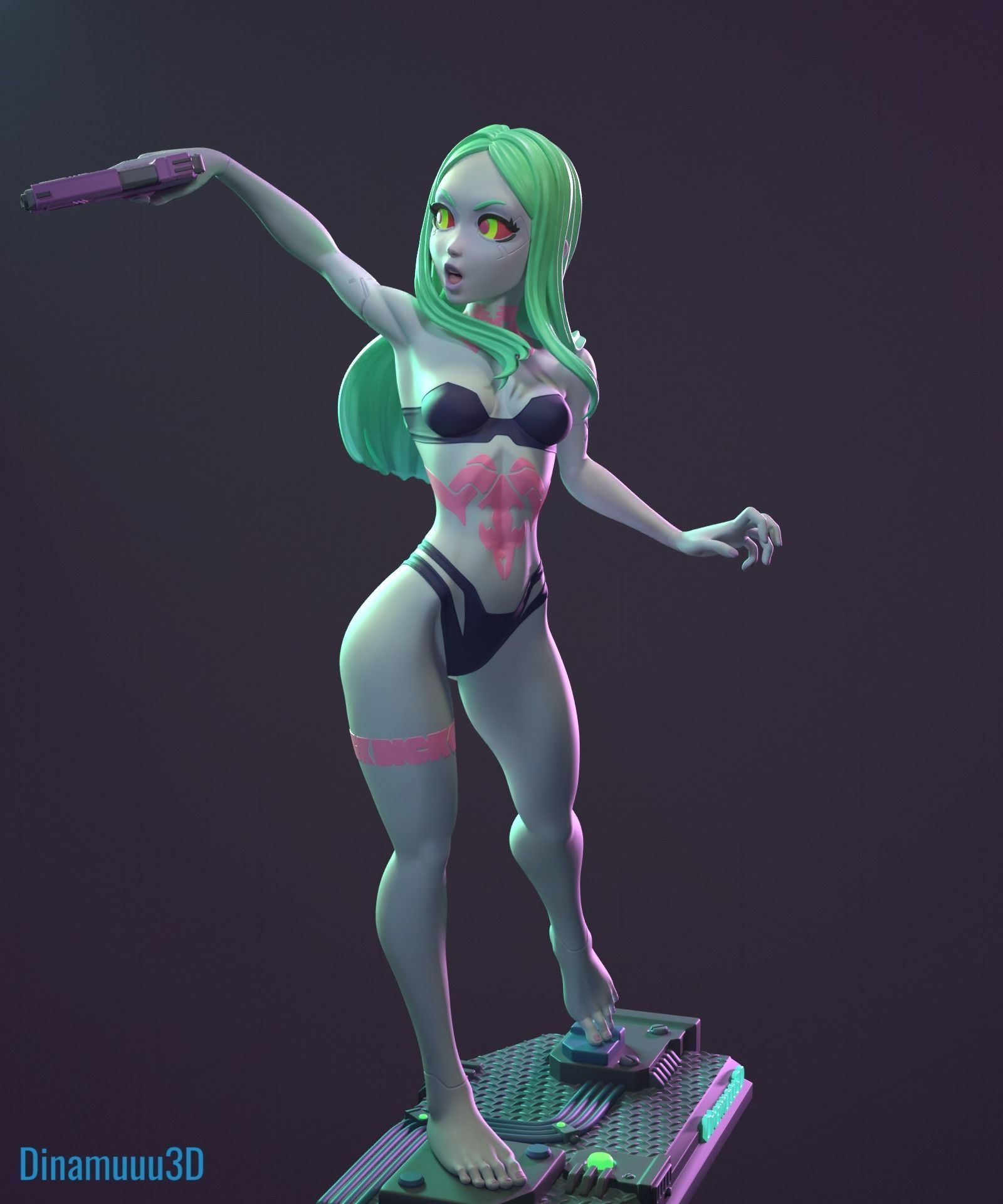 Rebecca Cyberpunk Edgerunners Multi Versions SFW NSFW STL 3D print model_3