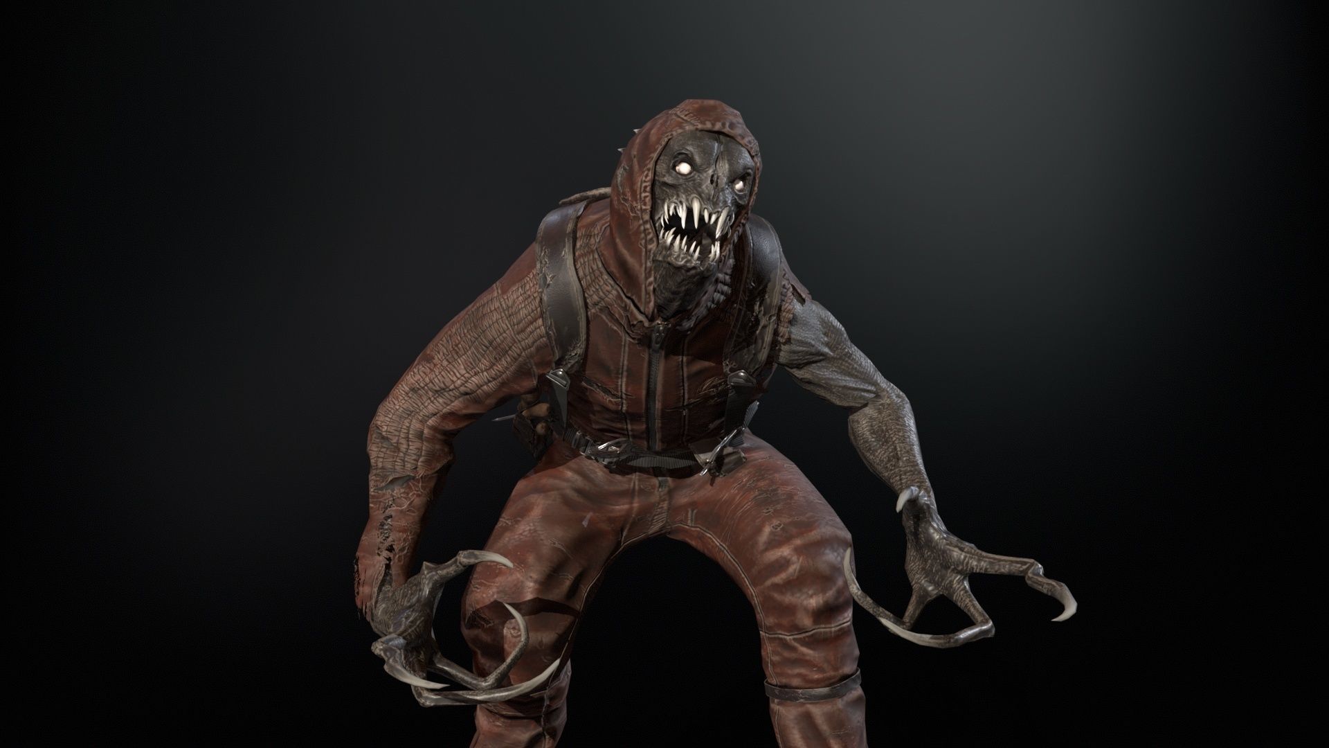 SuperZombie4 for pack Low-poly 3D model_26