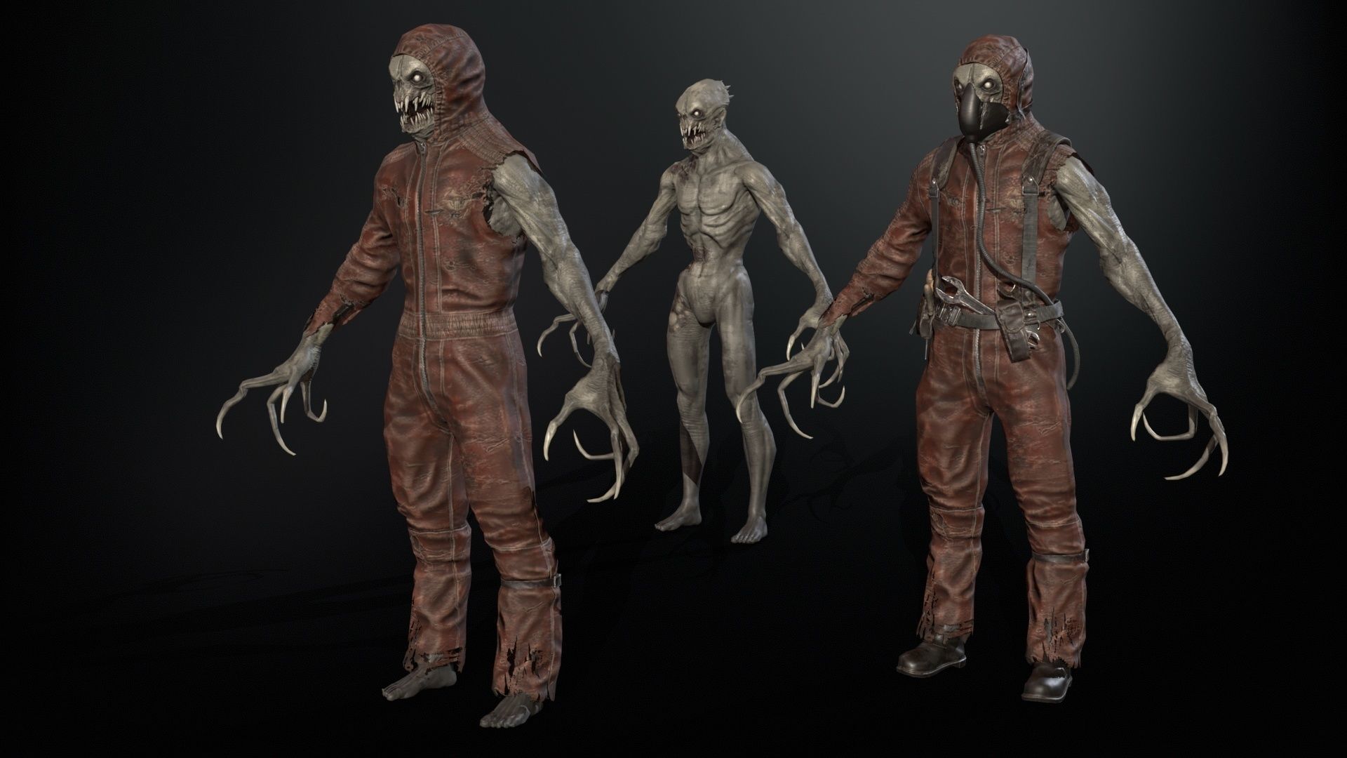 SuperZombie4 for pack Low-poly 3D model_14
