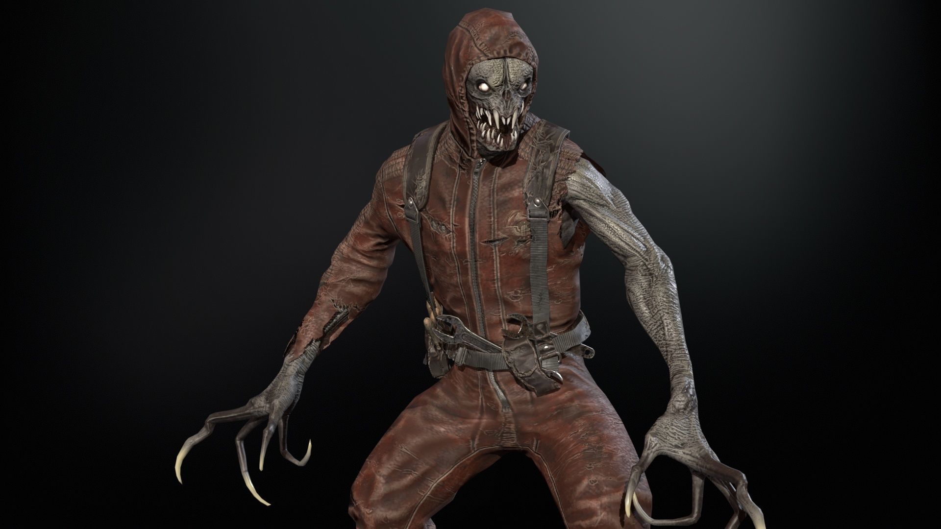 SuperZombie4 for pack Low-poly 3D model_27