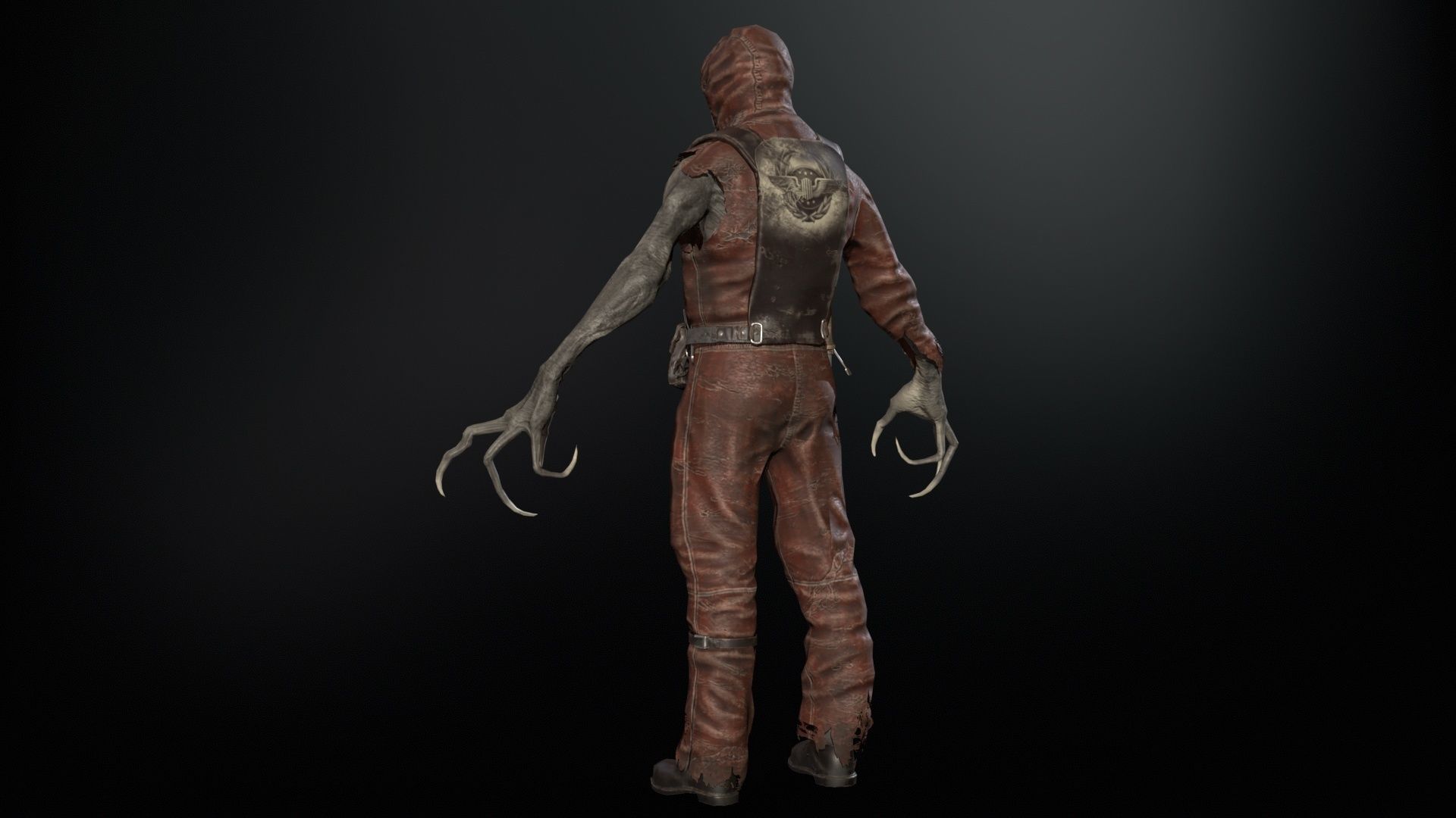 SuperZombie4 for pack Low-poly 3D model_6
