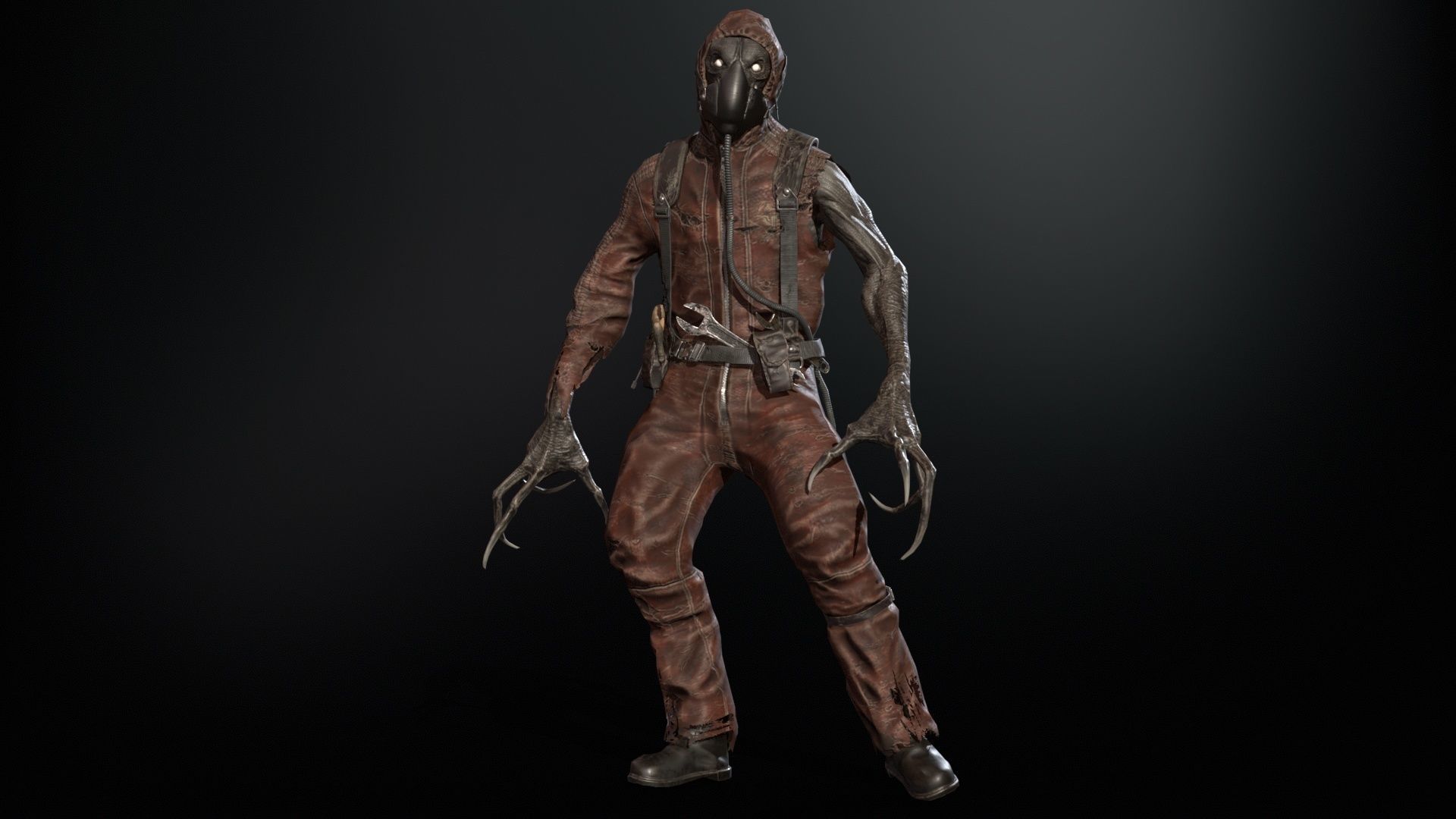 SuperZombie4 for pack Low-poly 3D model_5