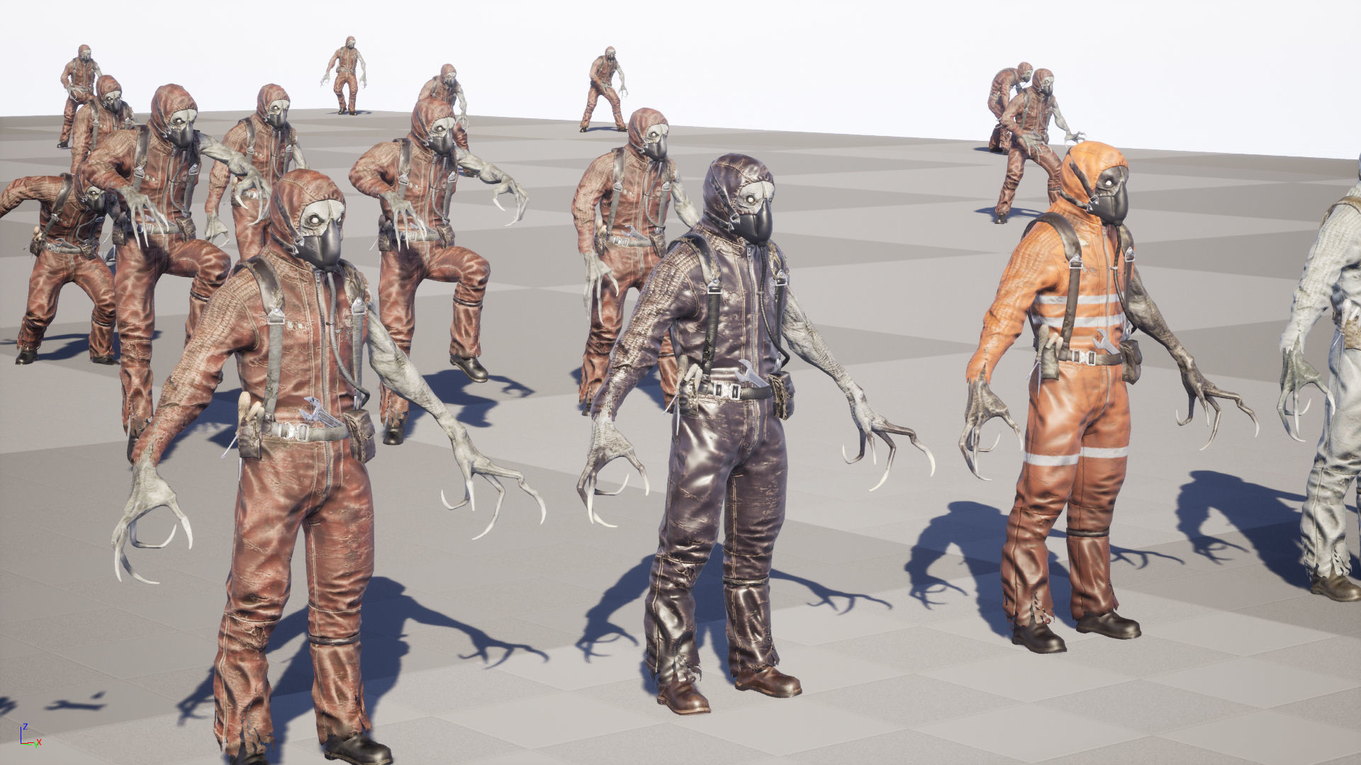 SuperZombie4 for pack Low-poly 3D model_35