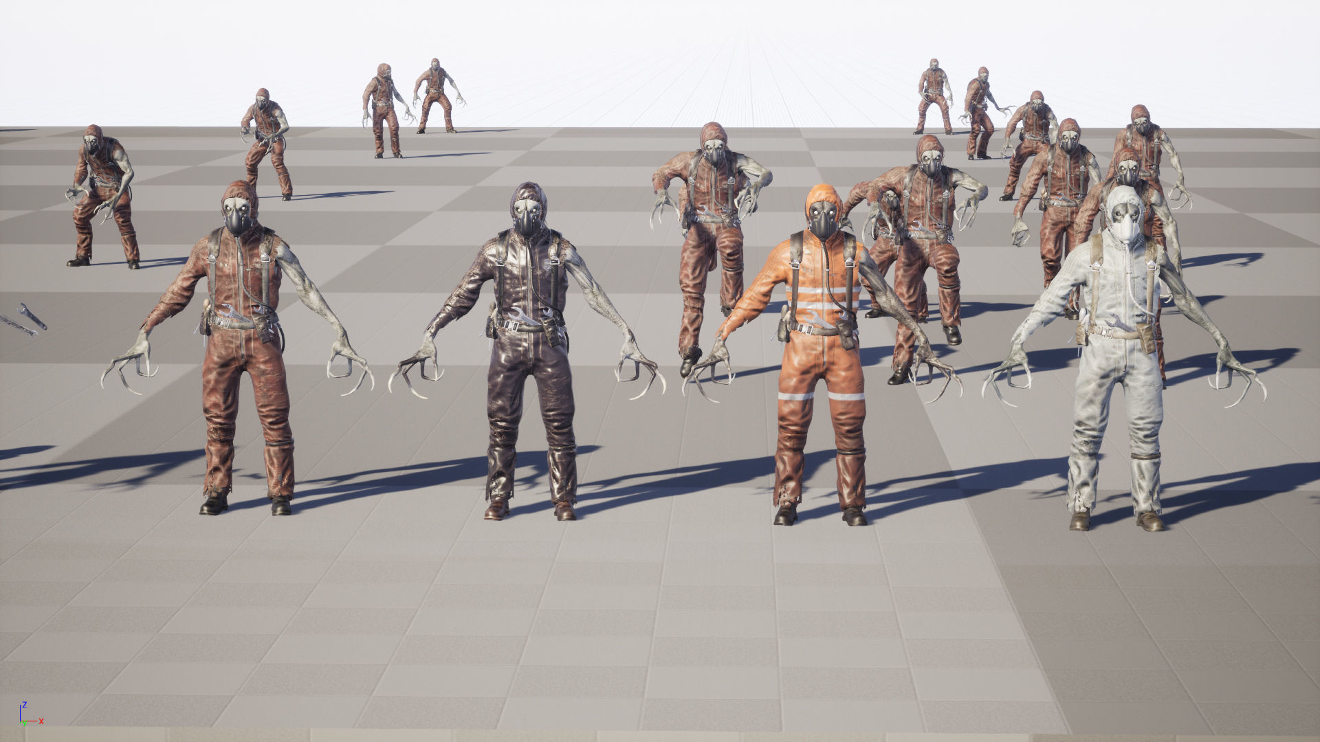 SuperZombie4 for pack Low-poly 3D model_36