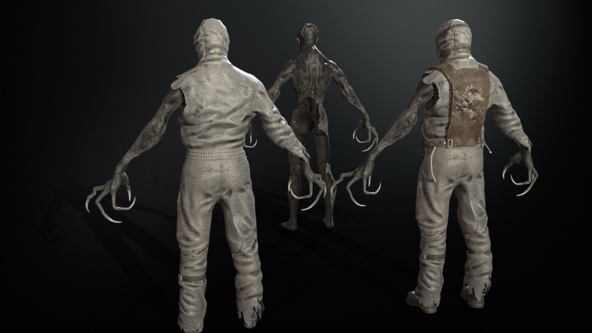 SuperZombie4 for pack Low-poly 3D model_24