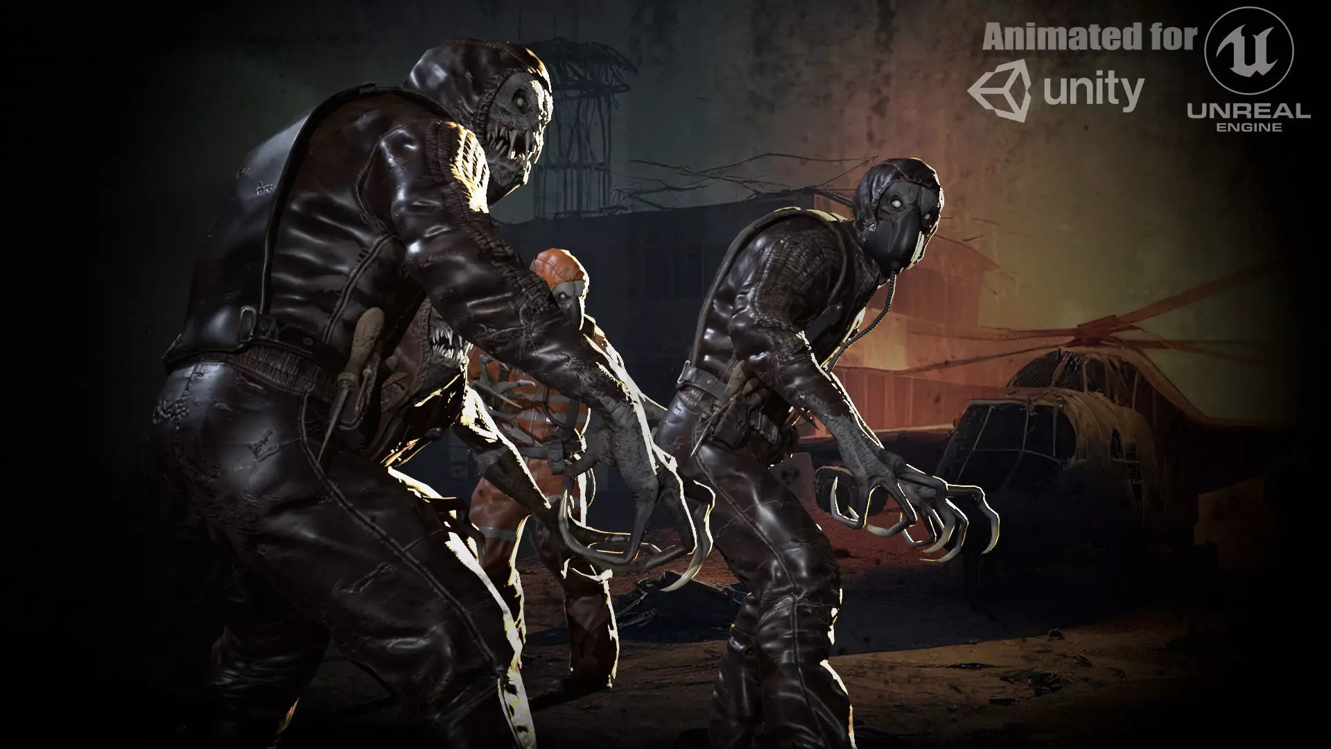 SuperZombie4 for pack Low-poly 3D model_0