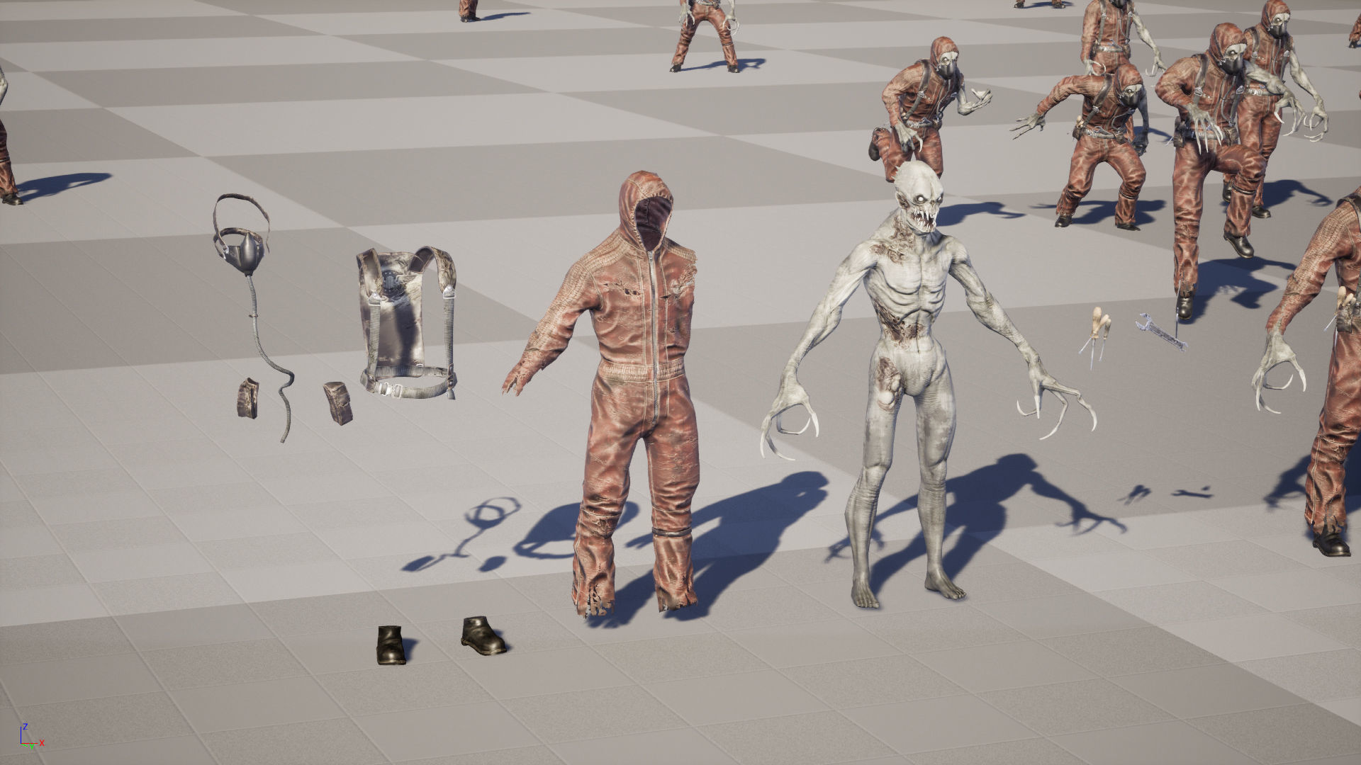 SuperZombie4 for pack Low-poly 3D model_32