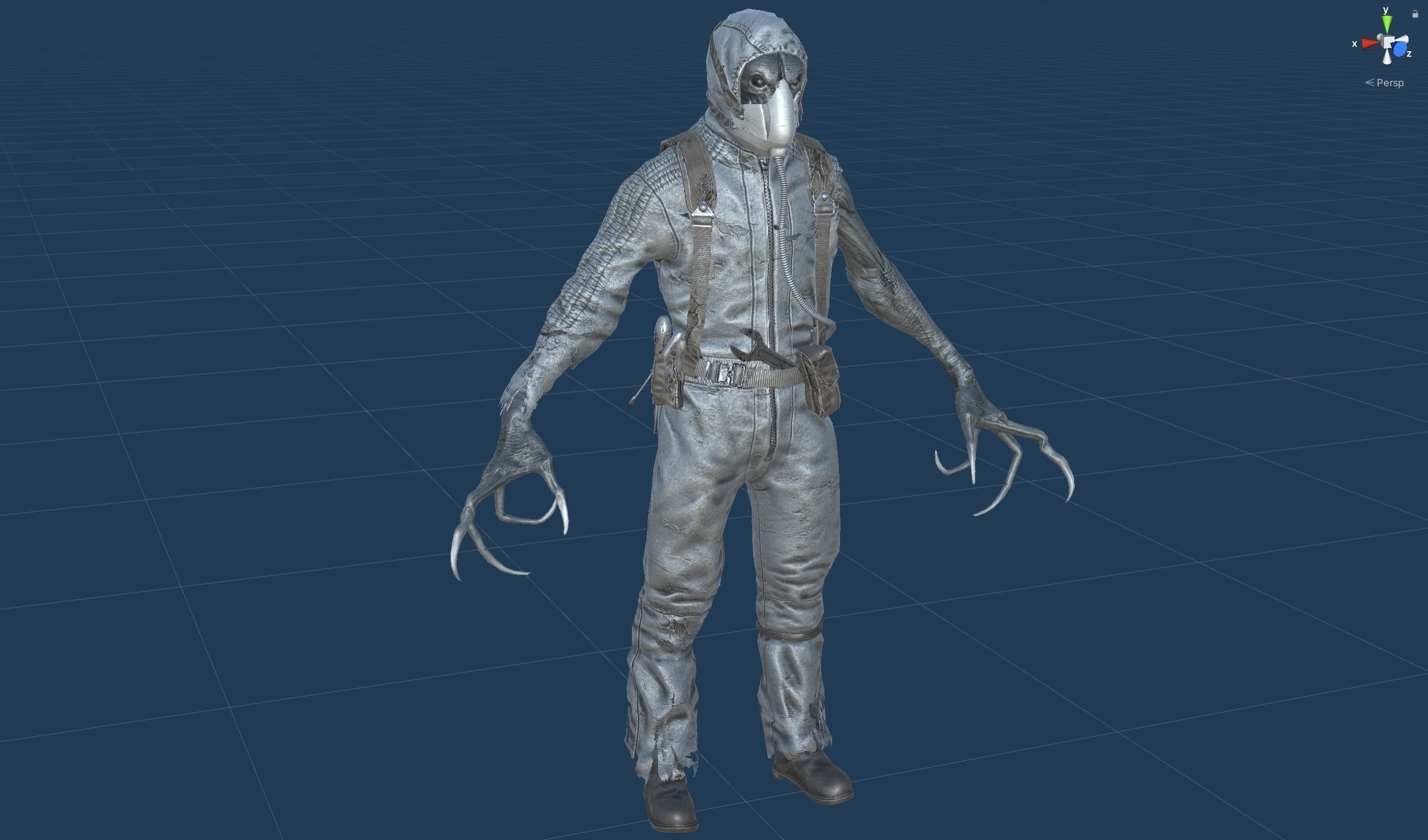 SuperZombie4 for pack Low-poly 3D model_31