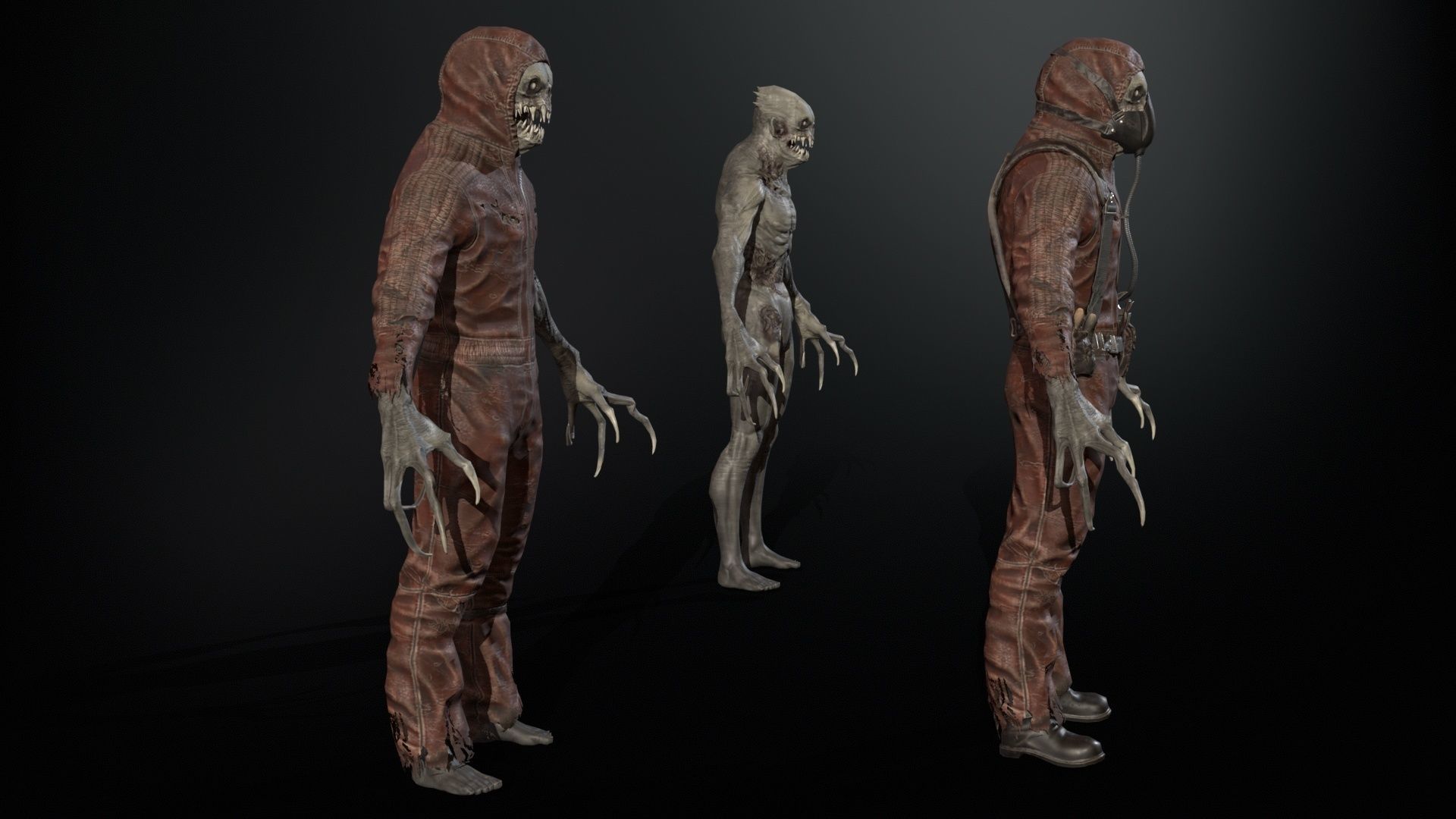 SuperZombie4 for pack Low-poly 3D model_16