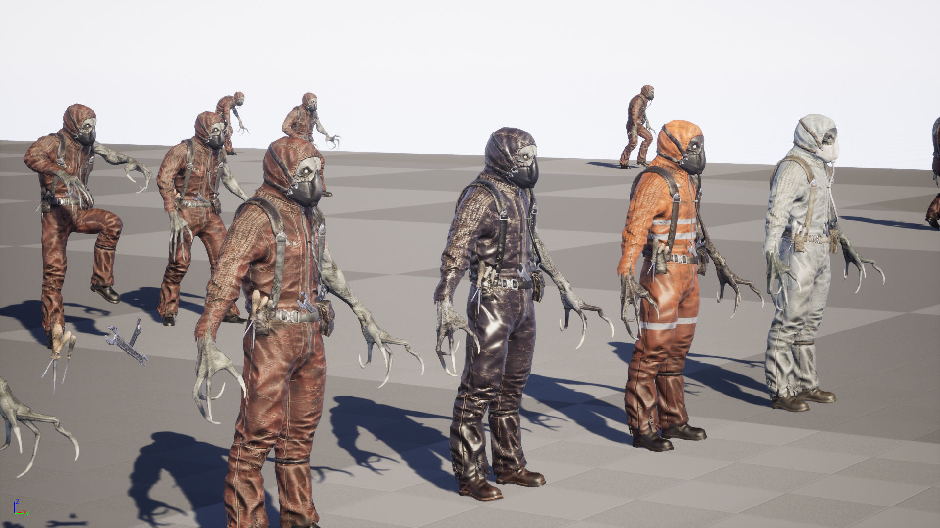 SuperZombie4 for pack Low-poly 3D model_33