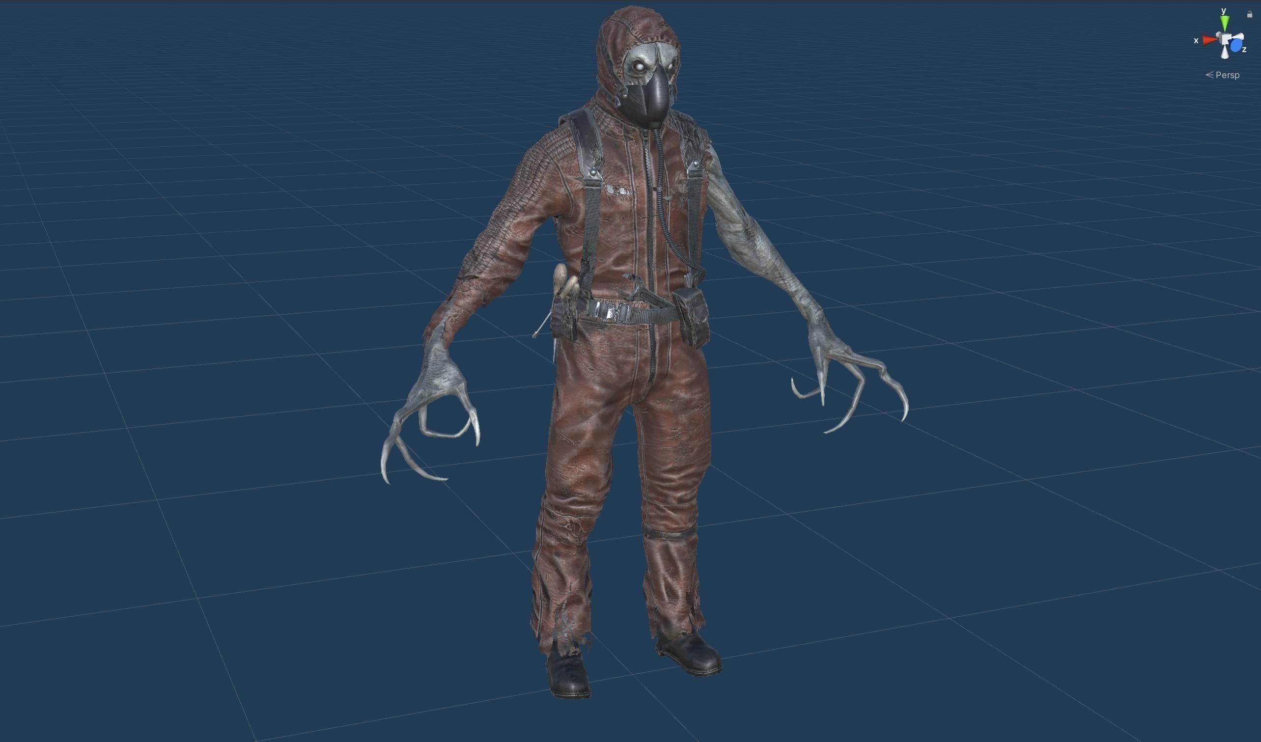 SuperZombie4 for pack Low-poly 3D model_28