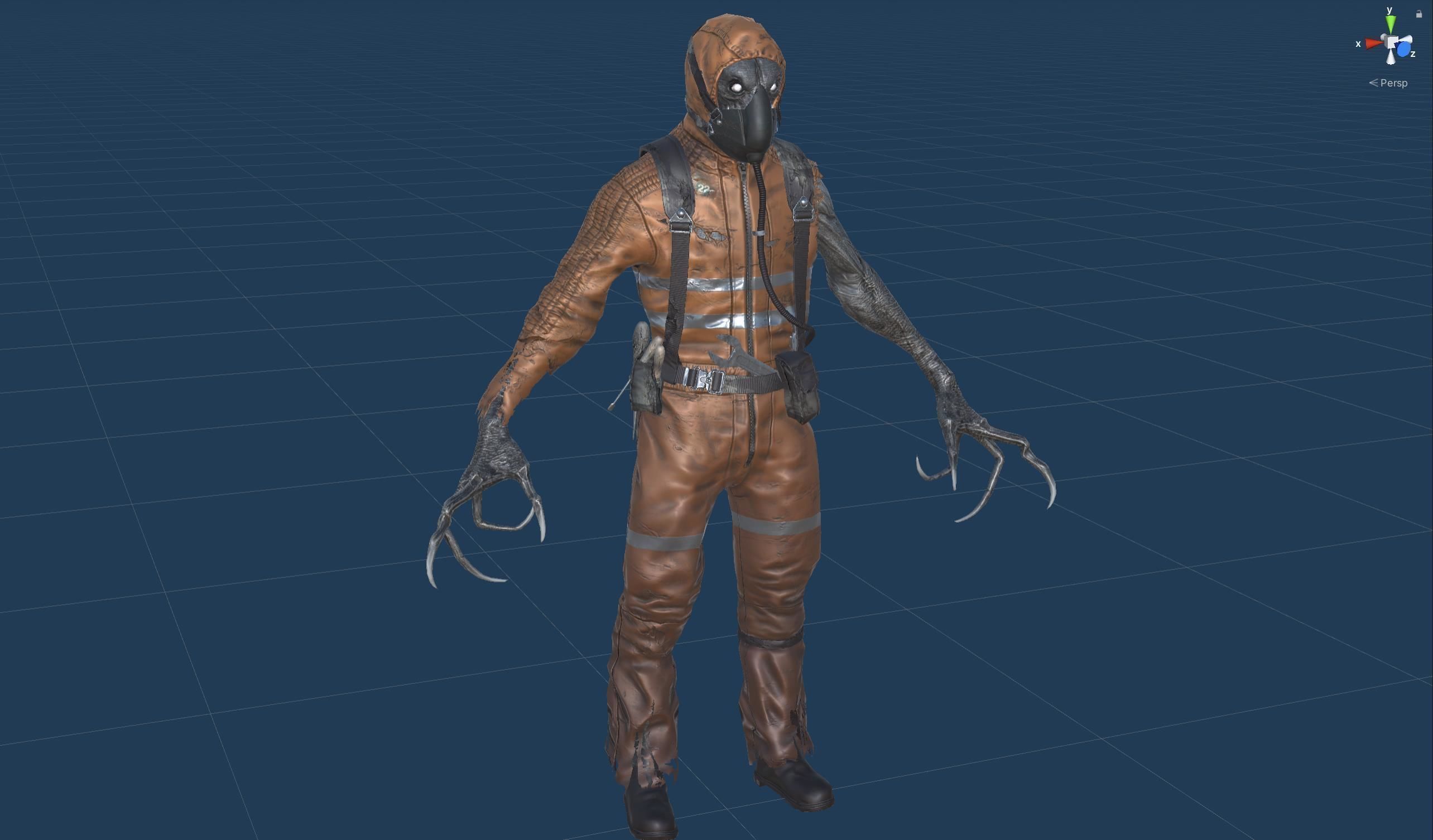 SuperZombie4 for pack Low-poly 3D model_30