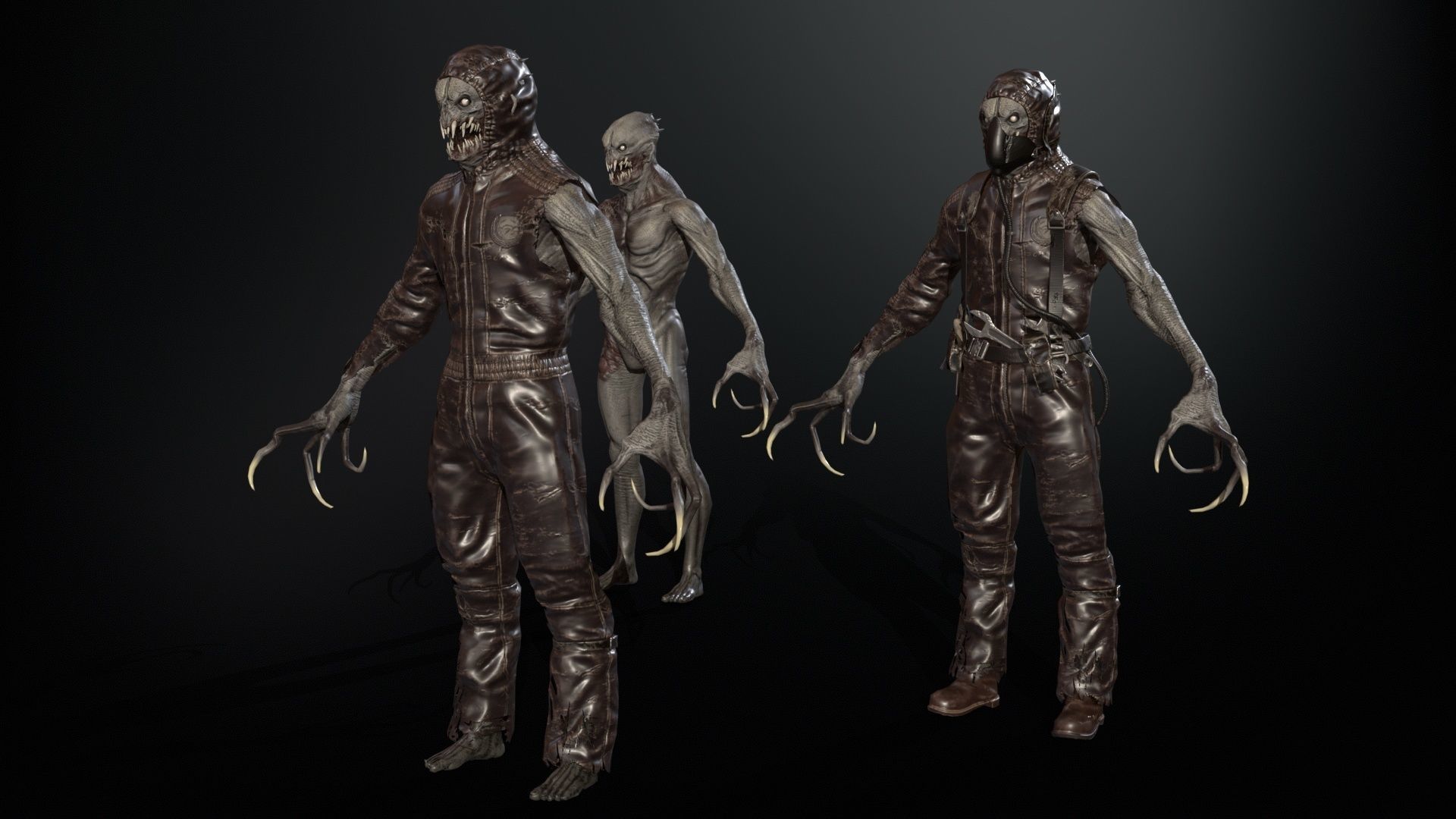 SuperZombie4 for pack Low-poly 3D model_20