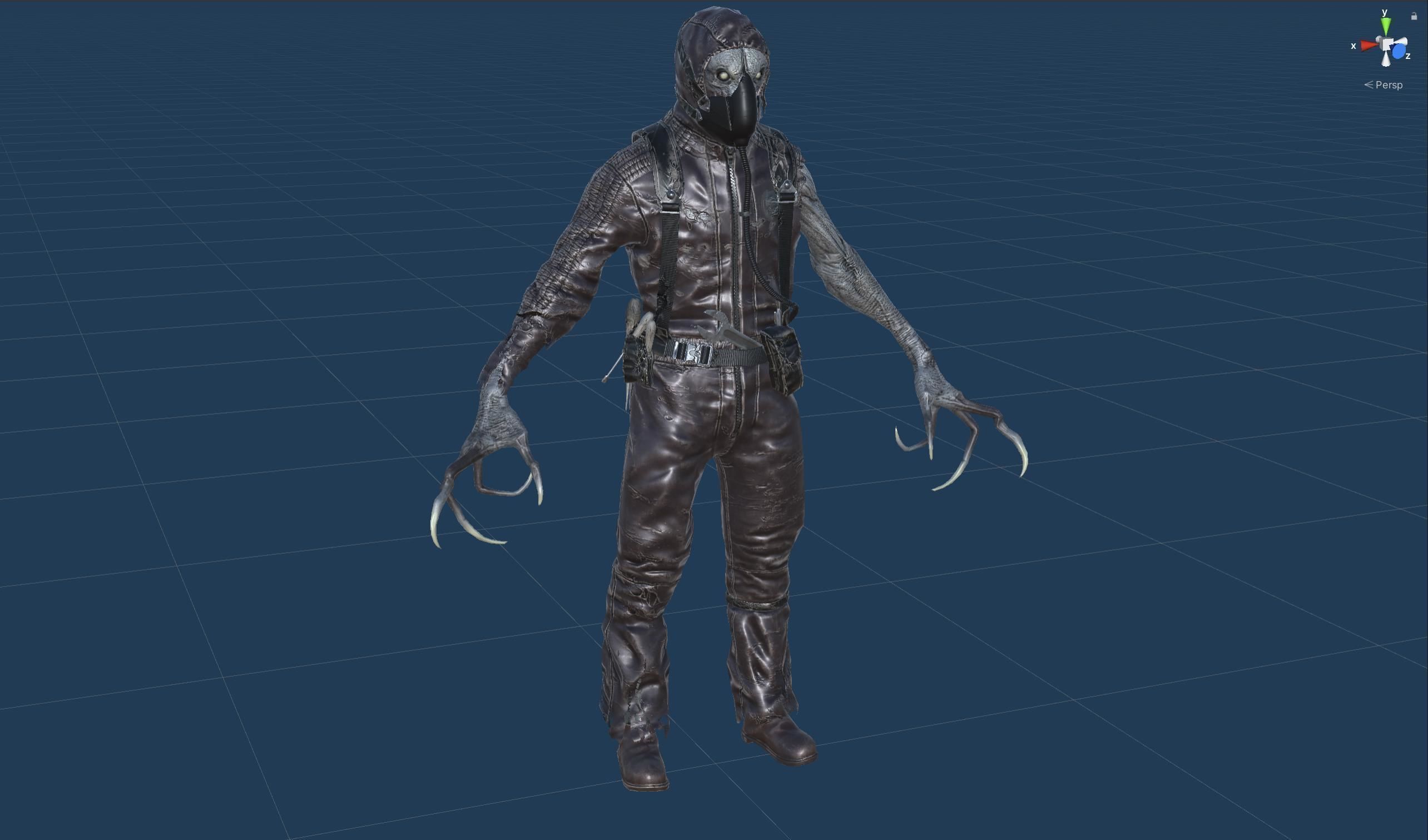 SuperZombie4 for pack Low-poly 3D model_29