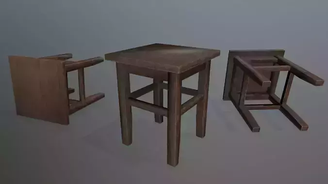 Footstool wooden table