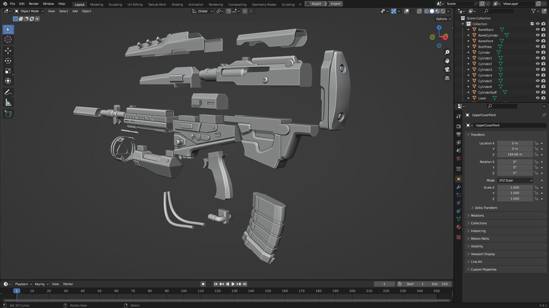 Exo-Stranger Rifle for Cosplay 3D print model_14