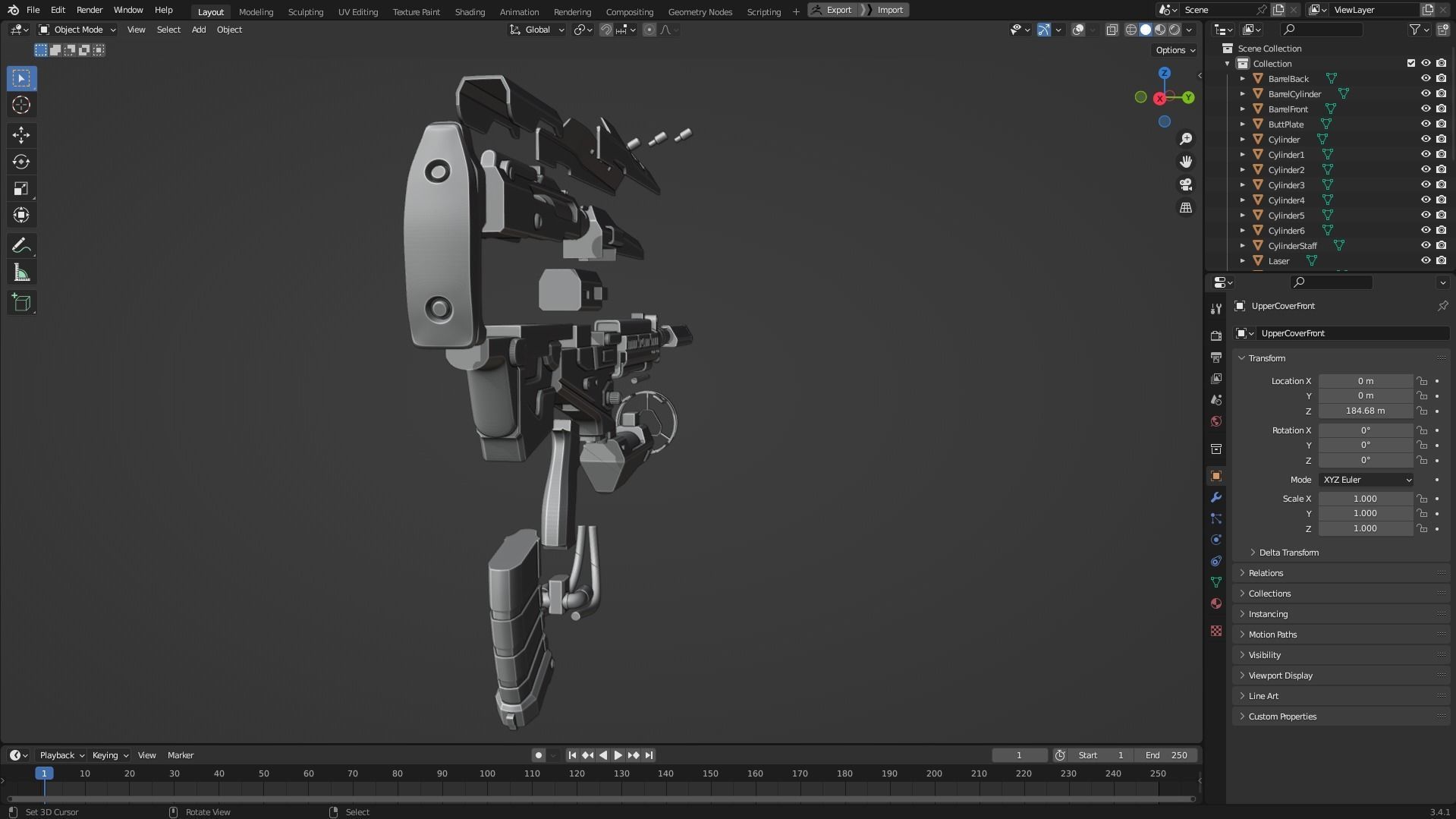 Exo-Stranger Rifle for Cosplay 3D print model_13