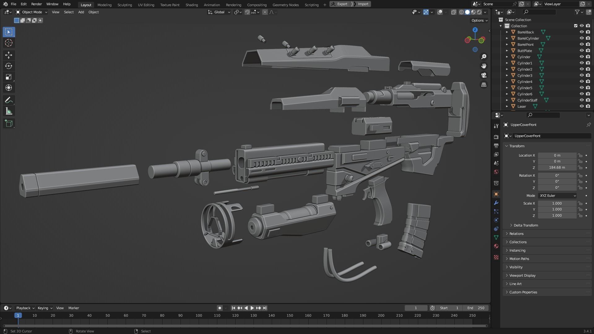 Exo-Stranger Rifle for Cosplay 3D print model_11