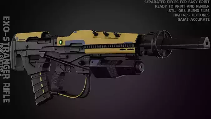 Exo-Stranger Rifle for Cosplay 3D print model
