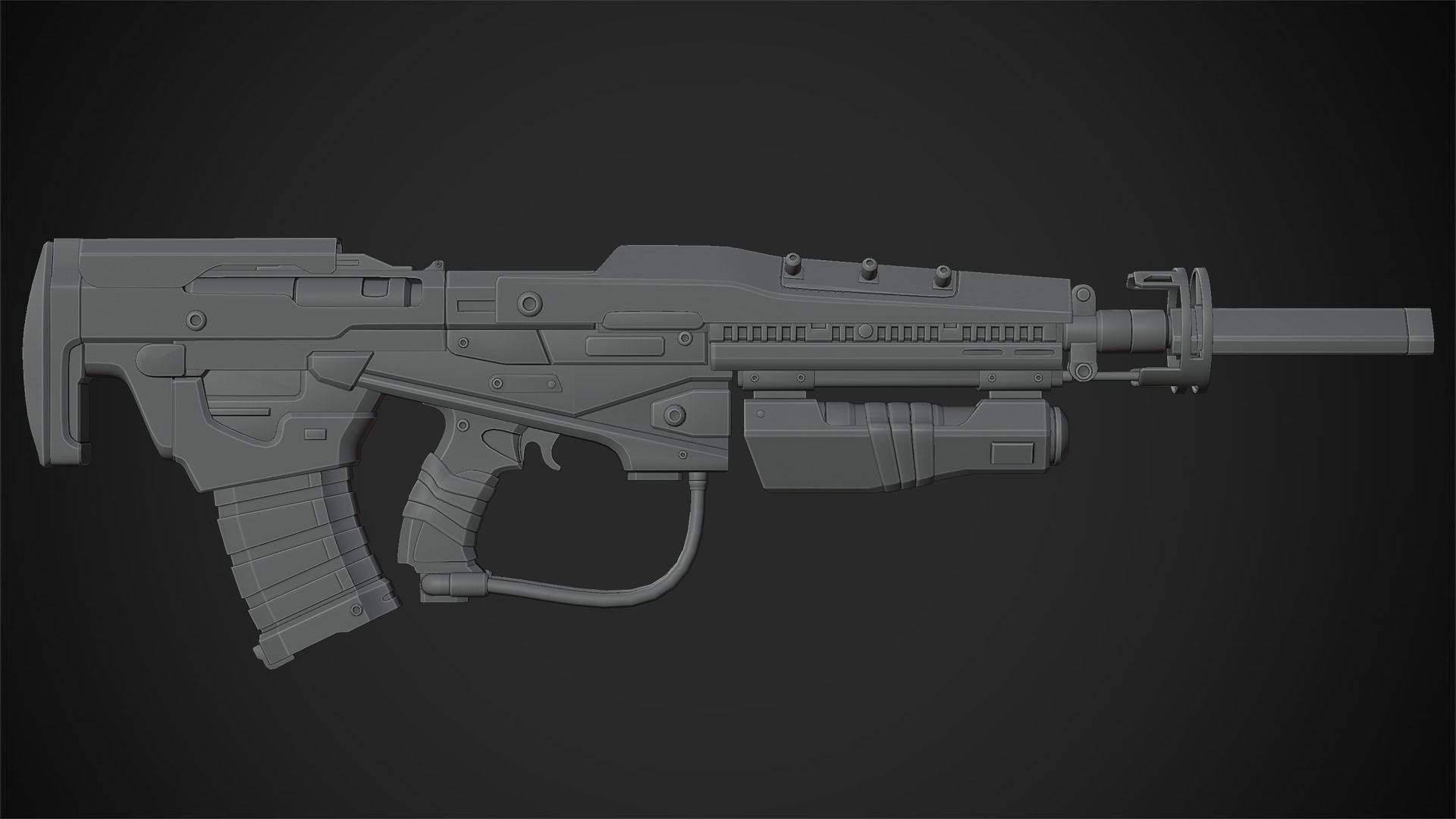Exo-Stranger Rifle for Cosplay 3D print model_16