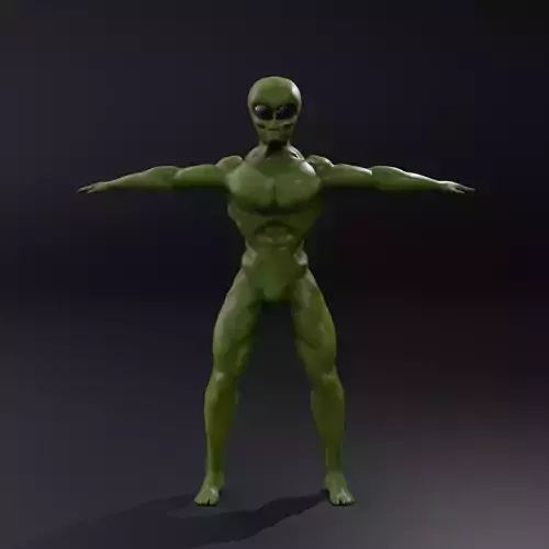 Chad Alien Low-poly 3D model