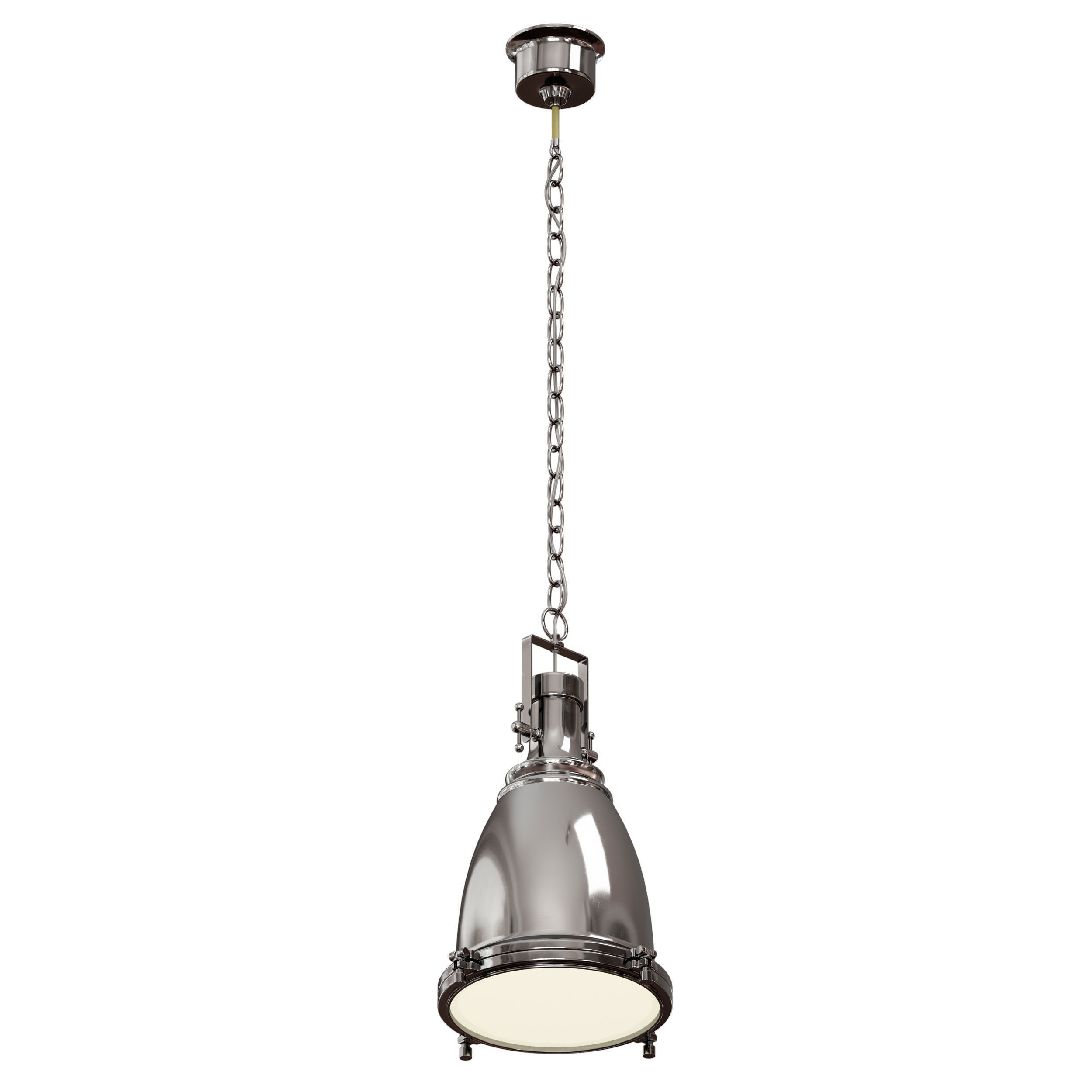 Chrome ceiling lamp Lussole Monsey GRLSP 9614 3D model_3