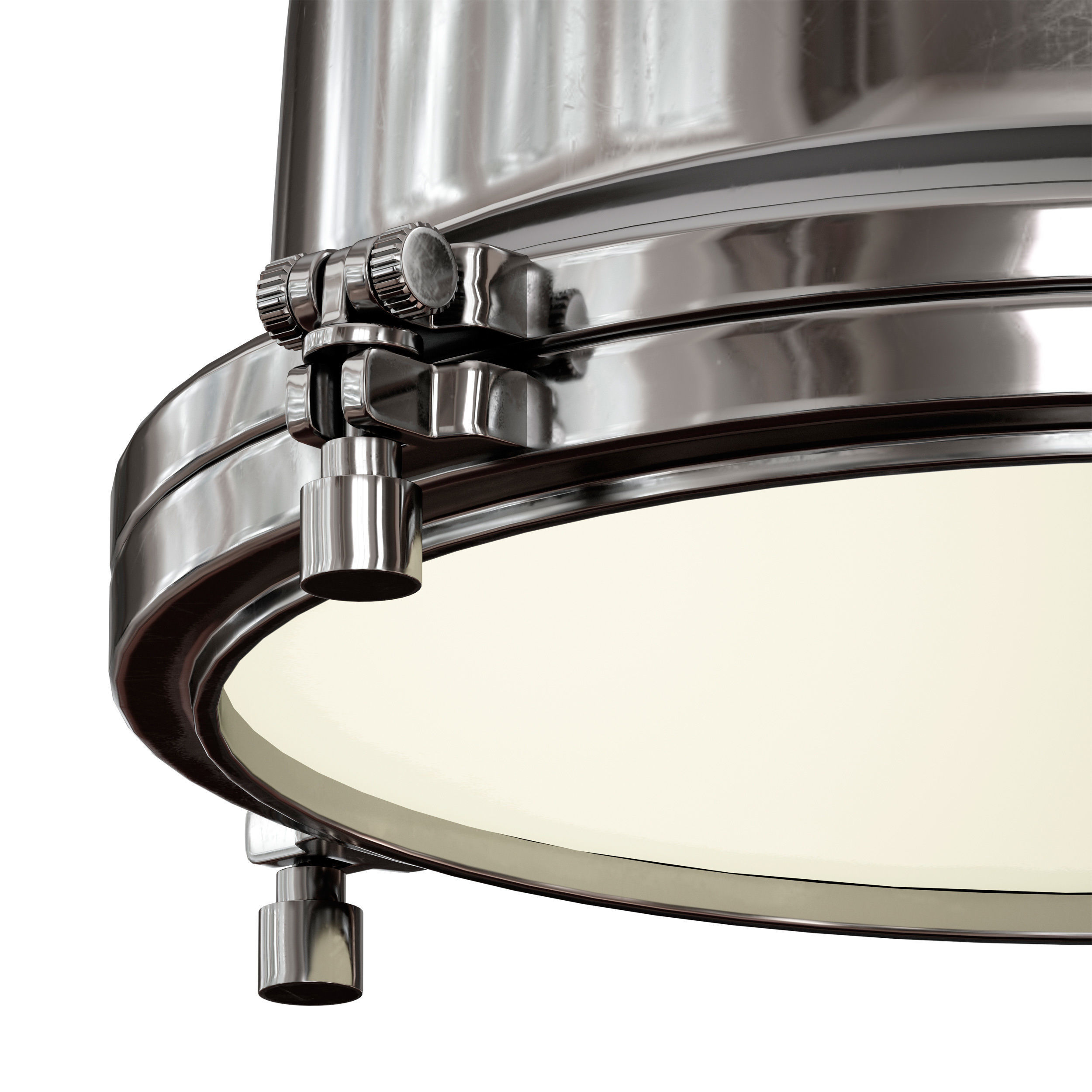 Chrome ceiling lamp Lussole Monsey GRLSP 9614 3D model_7